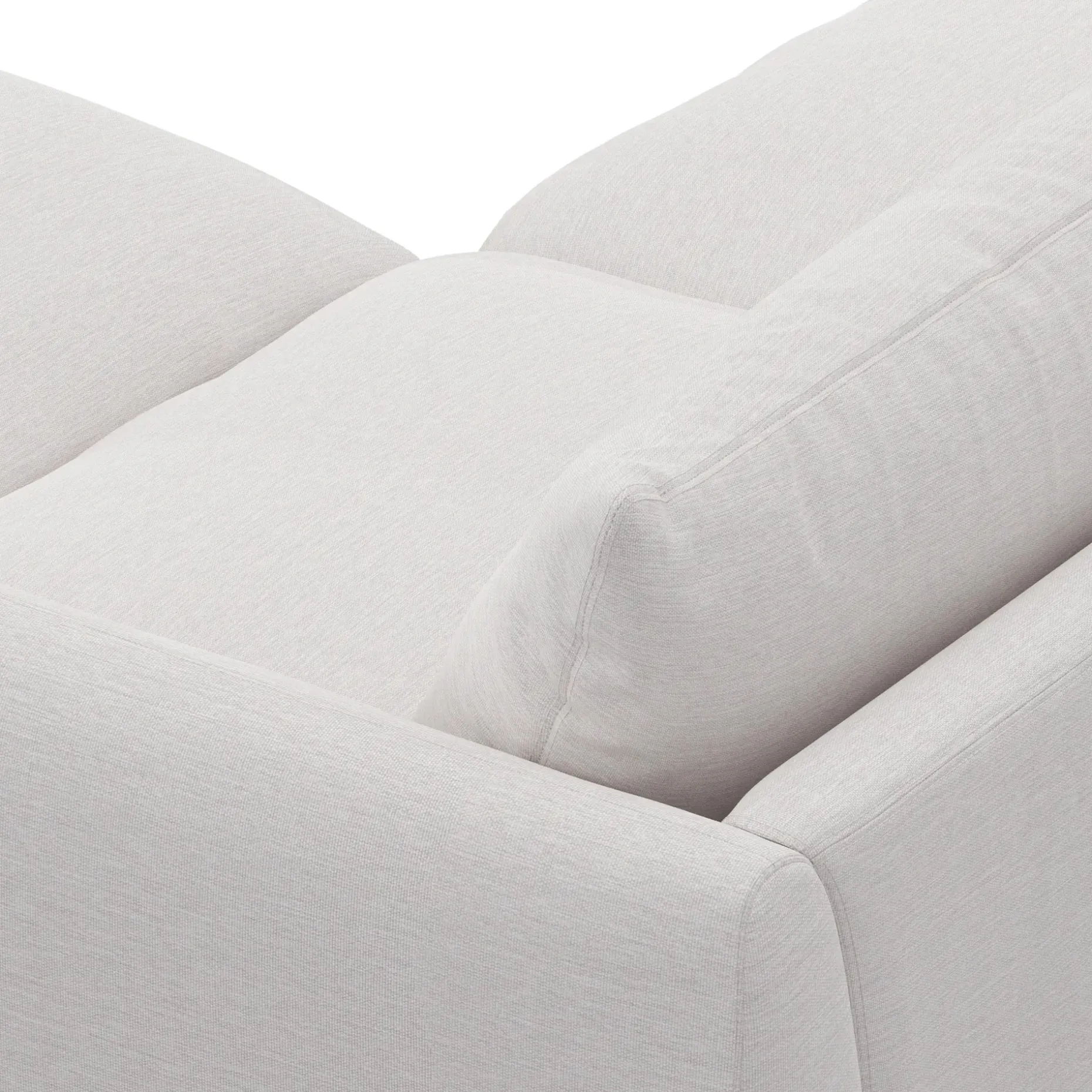 Leigh 92" Modular Sectional - Silver Ivory
