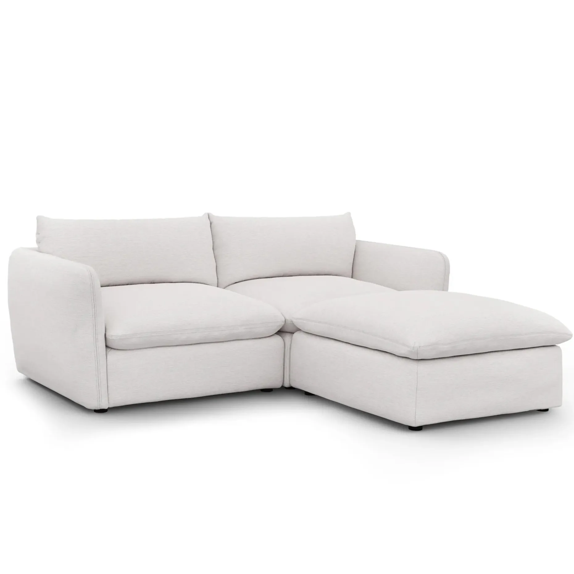 Leigh 92" Modular Sectional - Silver Ivory