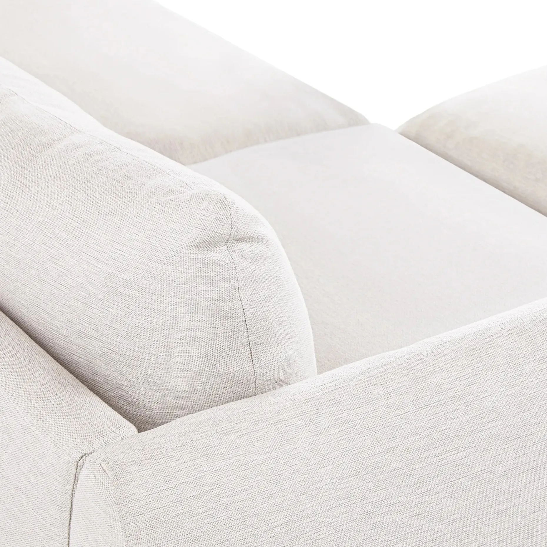 Leigh 131.5" Modular Sectional - Silver Ivory