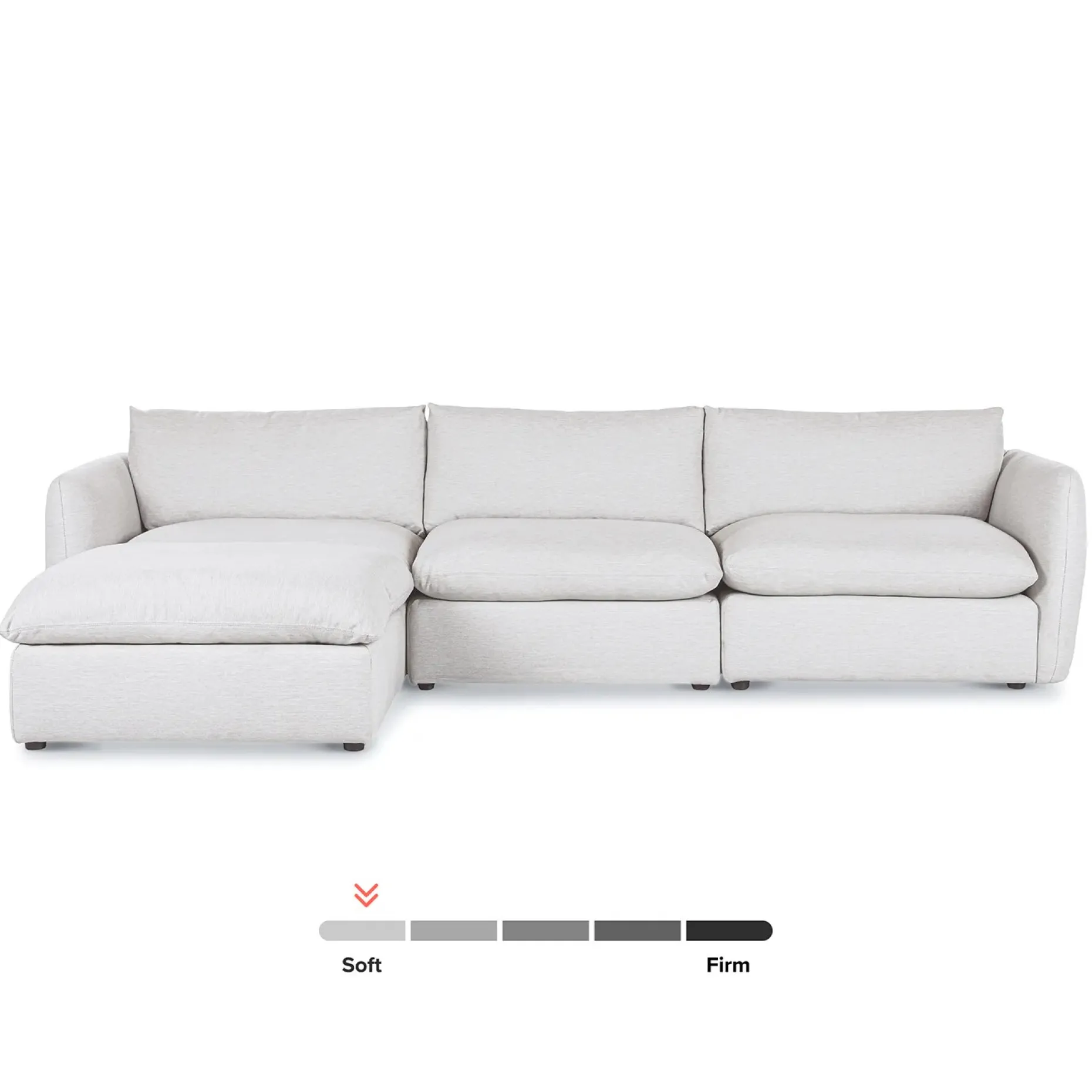 Leigh 131.5" Modular Sectional - Silver Ivory