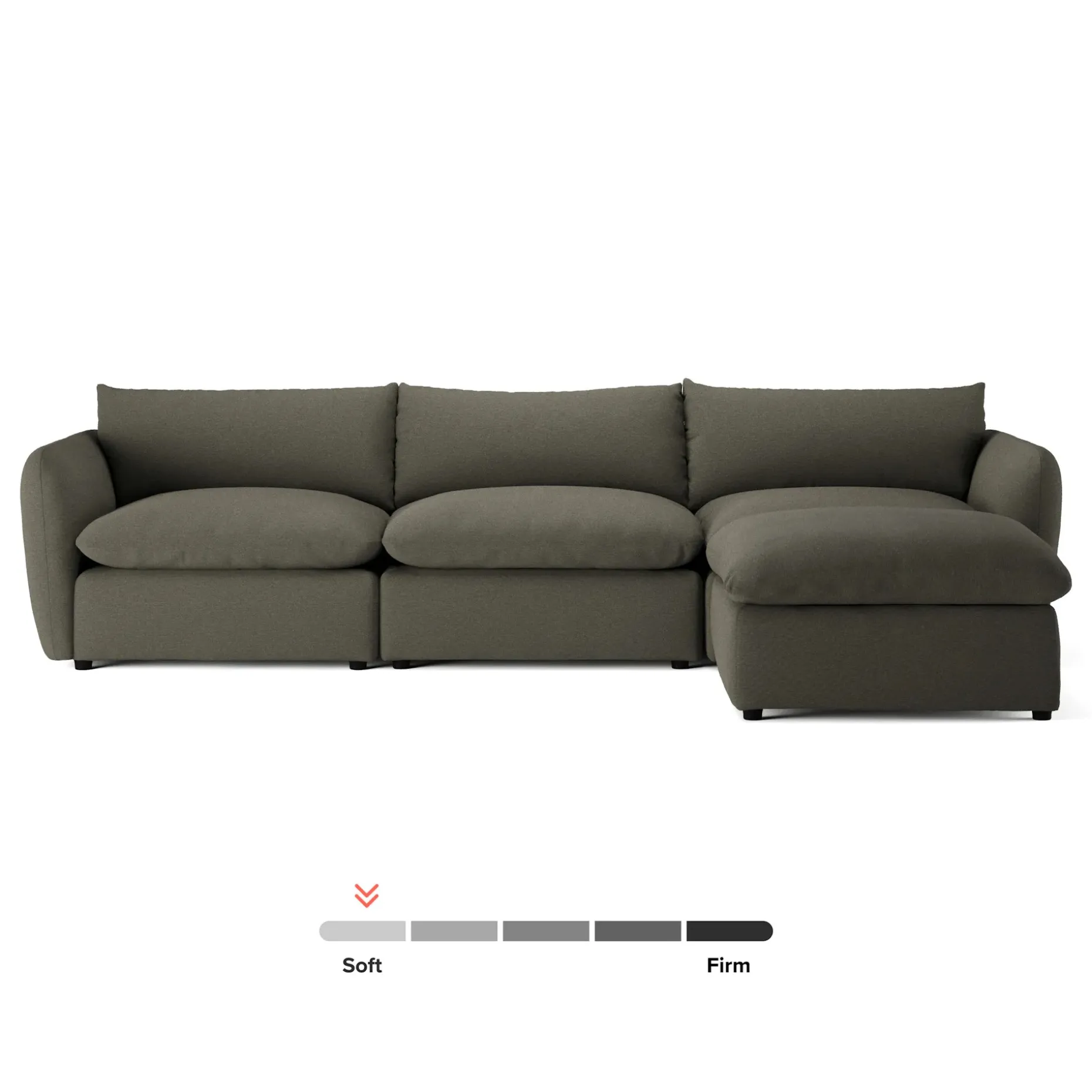 Leigh 131.5" Modular Sectional - Silver Moss