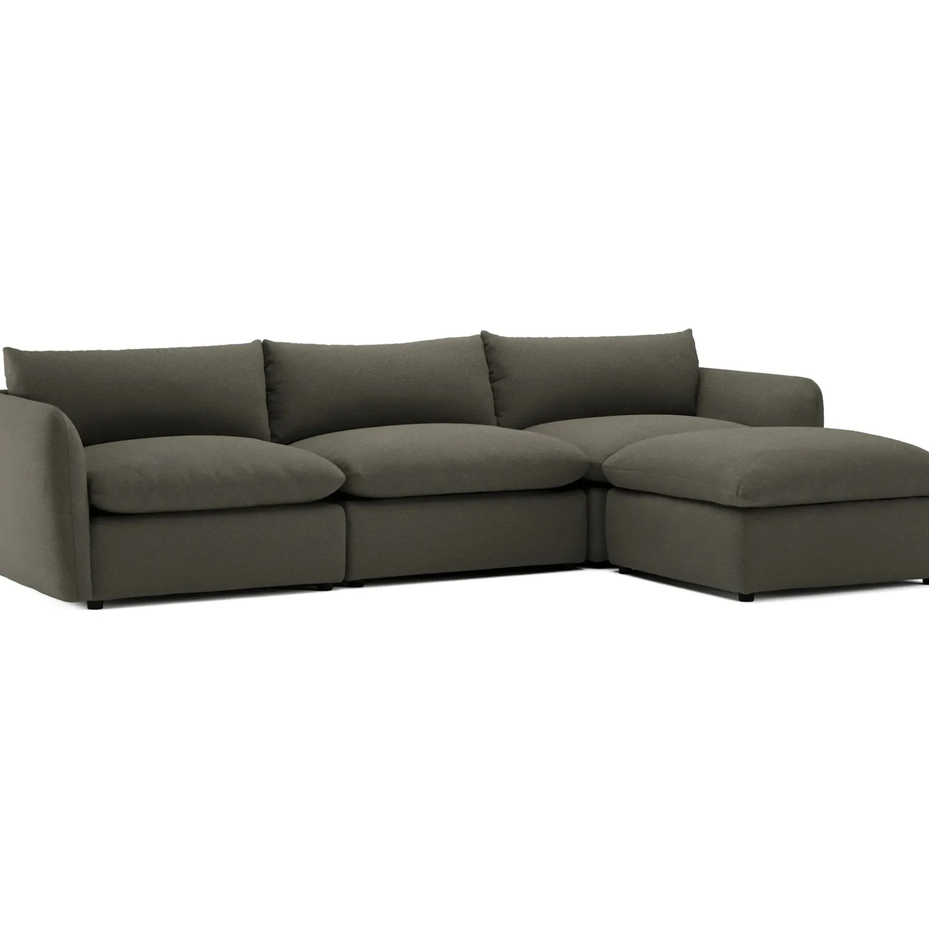 Leigh 131.5" Modular Sectional - Silver Moss