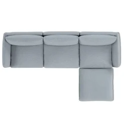 Leigh 131.5" Modular Sectional - Silver Light Blue
