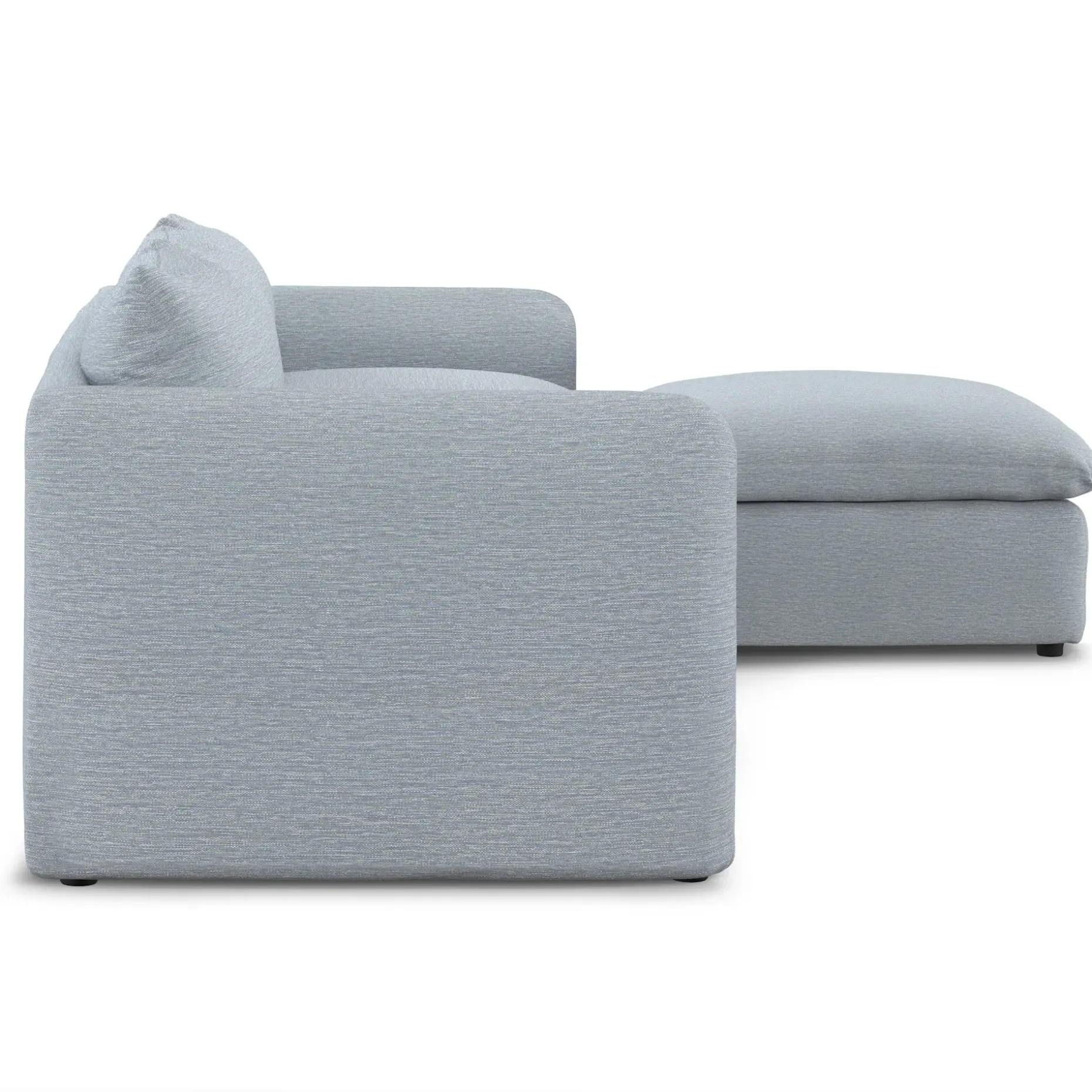 Leigh 131.5" Modular Sectional - Silver Light Blue