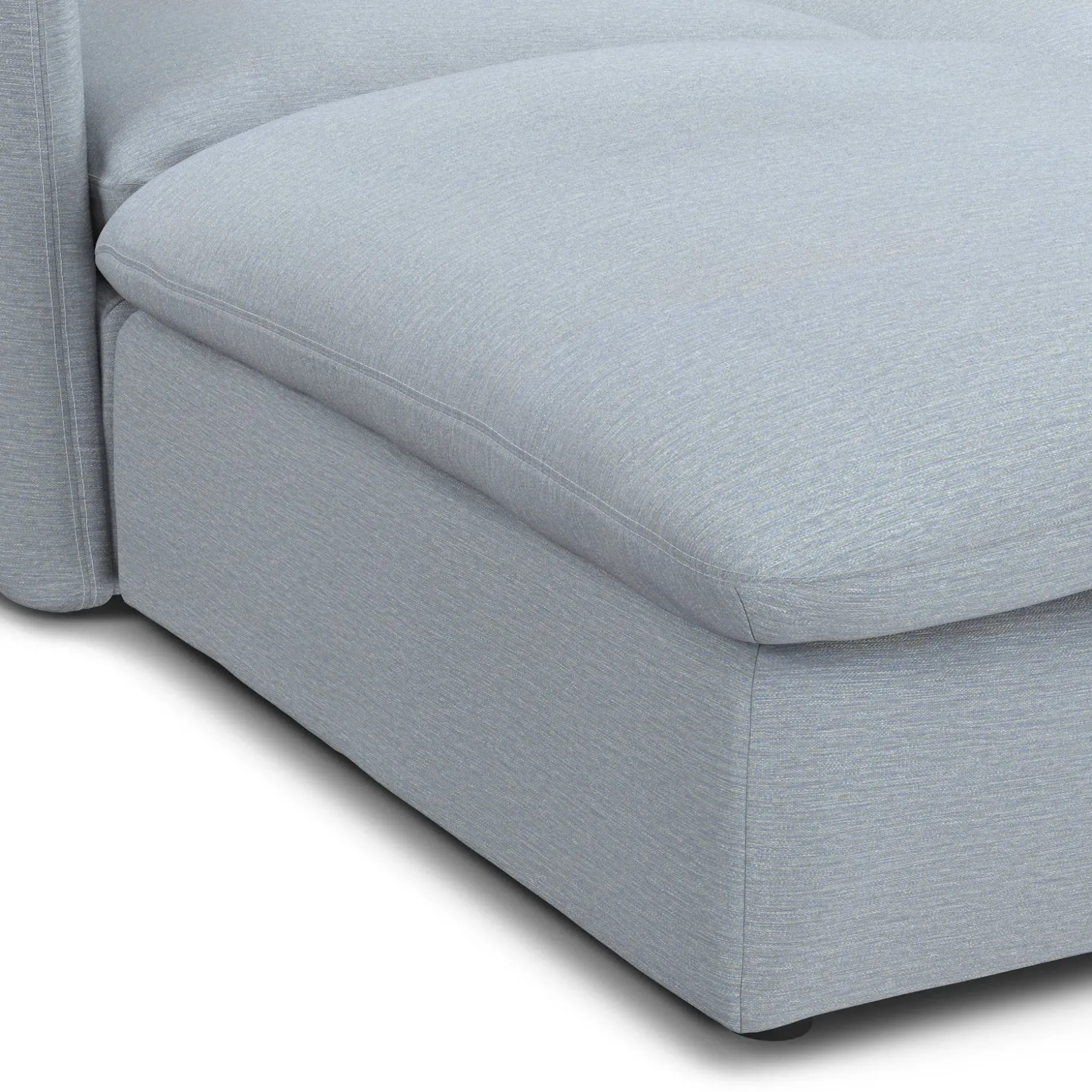 Leigh 131.5" Modular Sectional - Silver Light Blue