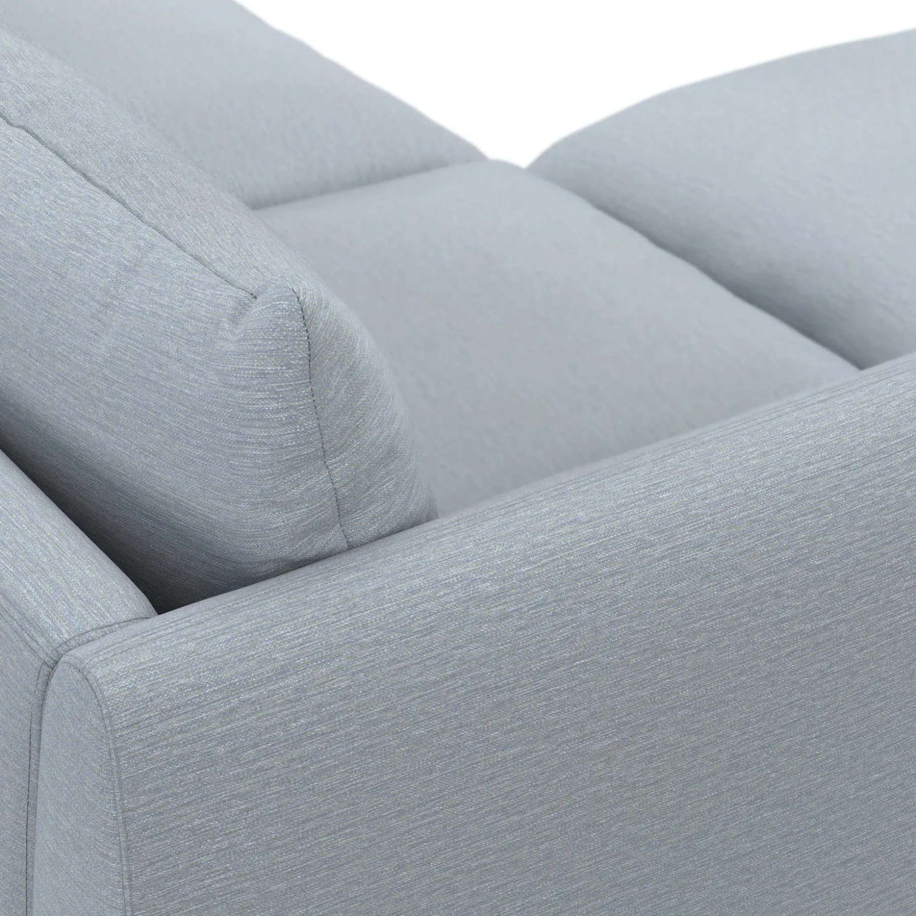 Leigh 131.5" Modular Sectional - Silver Light Blue