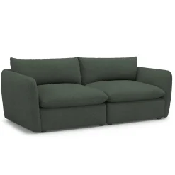 Leigh 92" Modular Sofa - Green Wool Bouclé