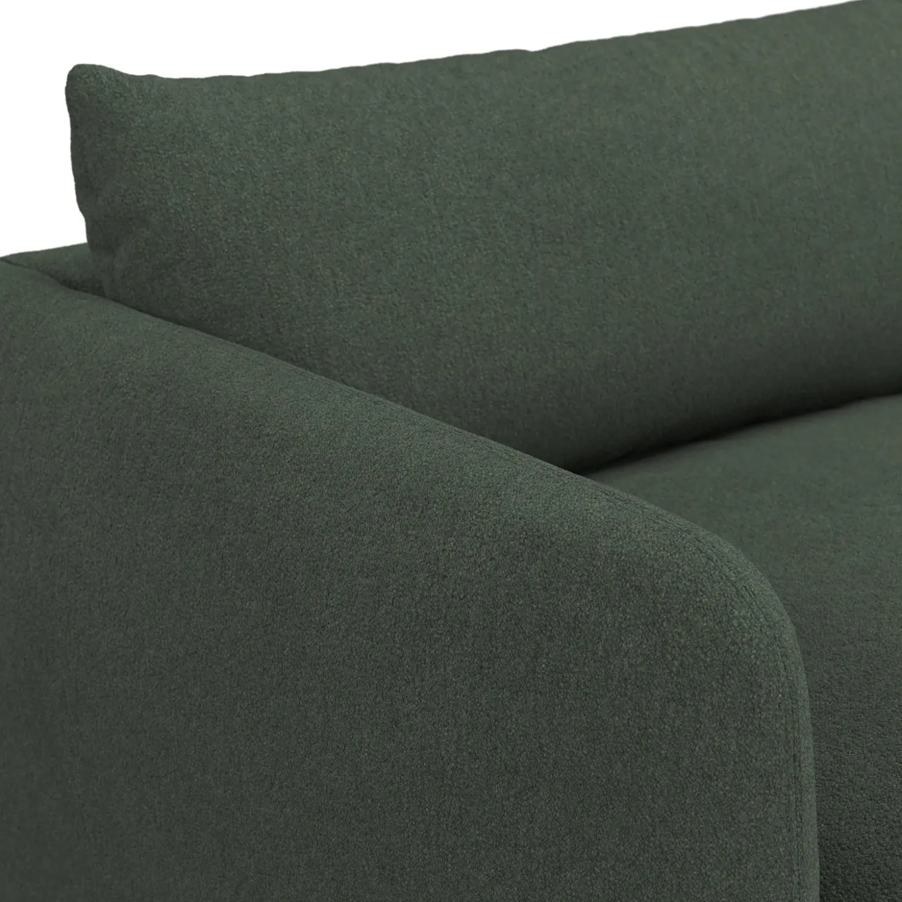 Leigh 92" Modular Sofa - Green Wool Bouclé