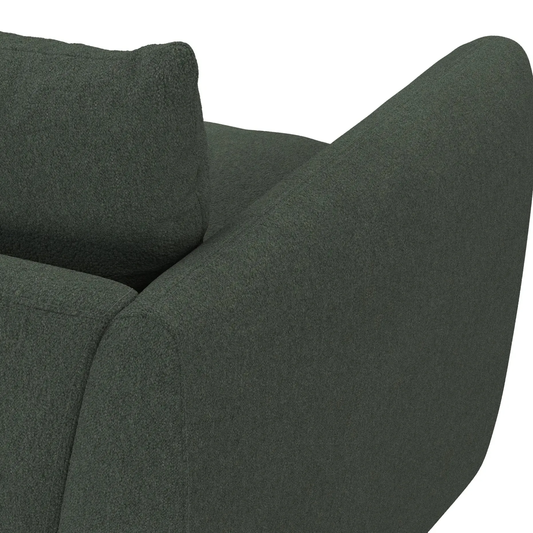 Leigh 92" Modular Sofa - Green Wool Bouclé