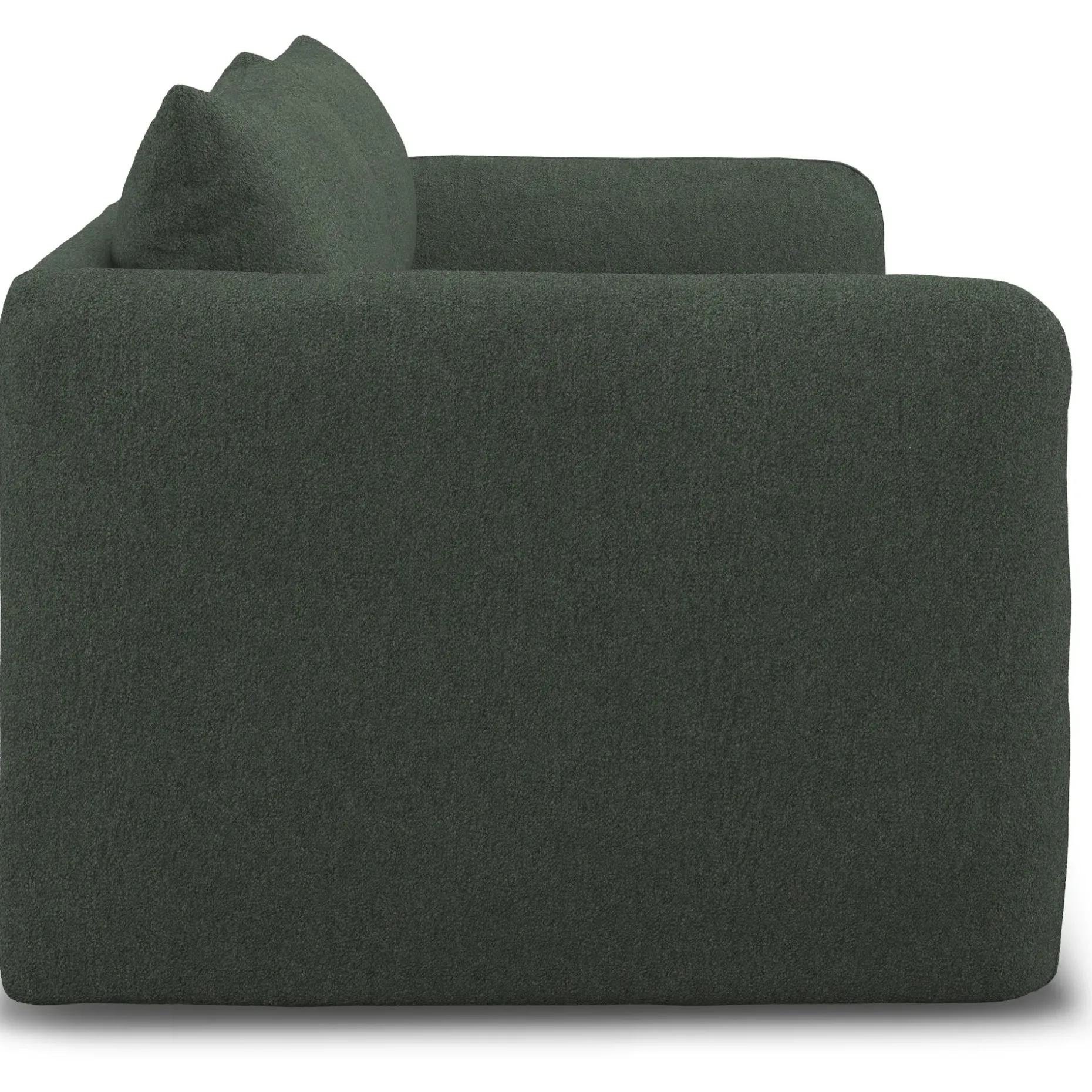 Leigh 92" Modular Sofa - Green Wool Bouclé