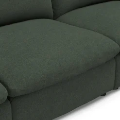 Leigh 131.5" Modular Sofa - Green Wool Bouclé