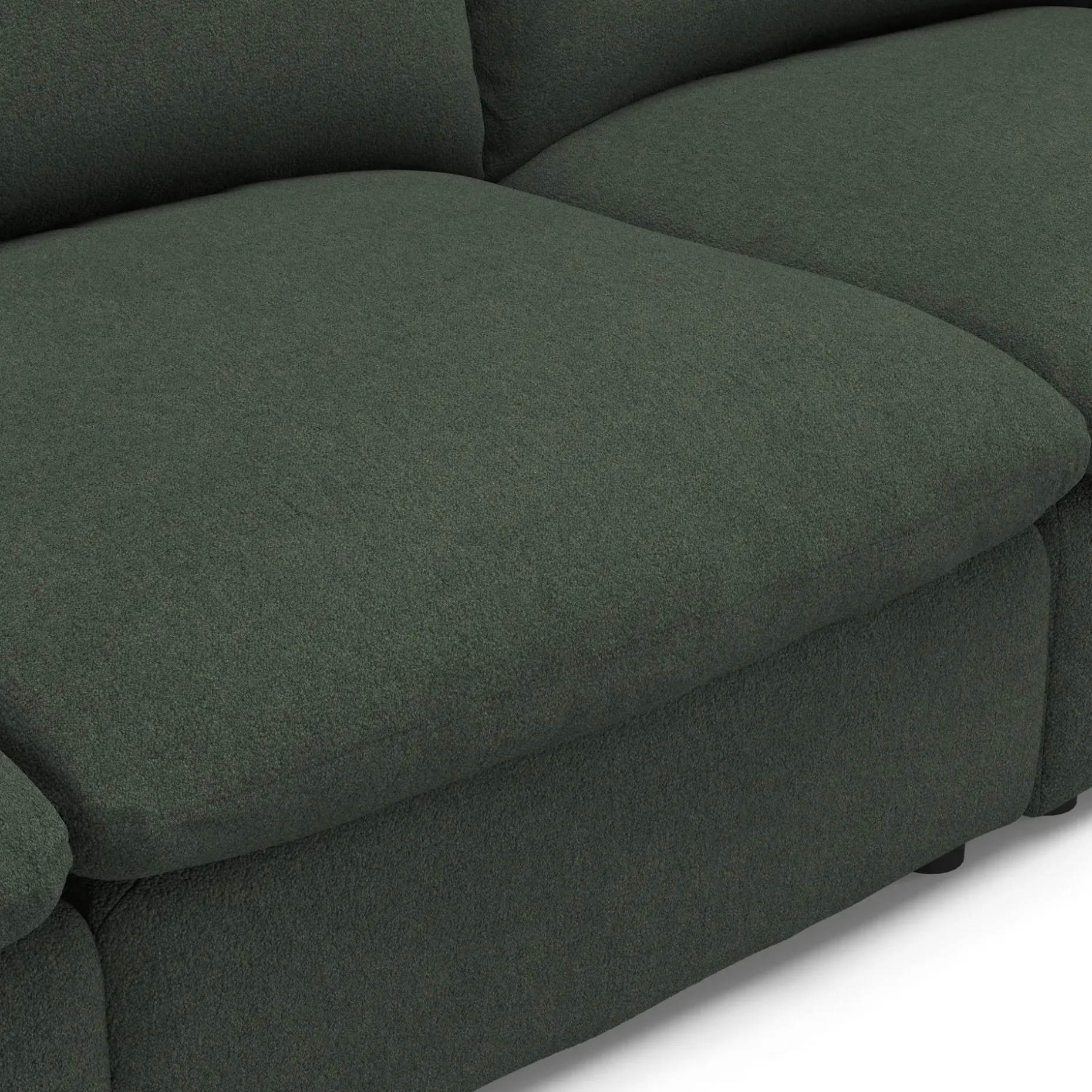 Leigh 131.5" Modular Sofa - Green Wool Bouclé