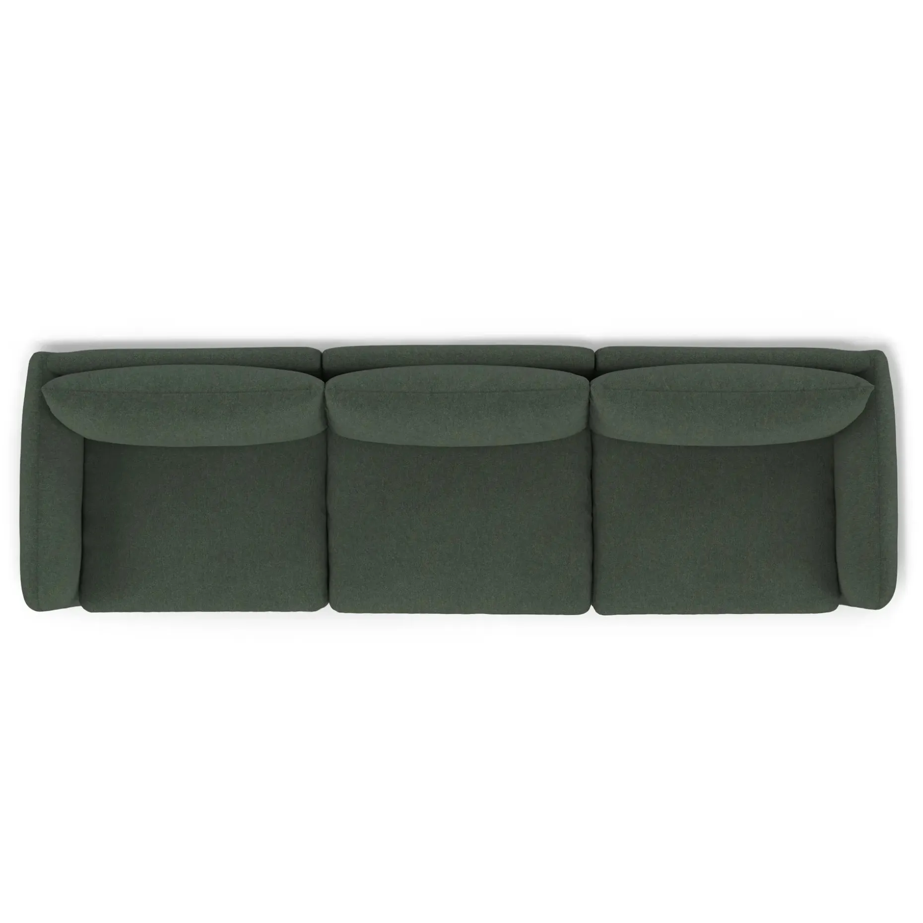 Leigh 131.5" Modular Sofa - Green Wool Bouclé