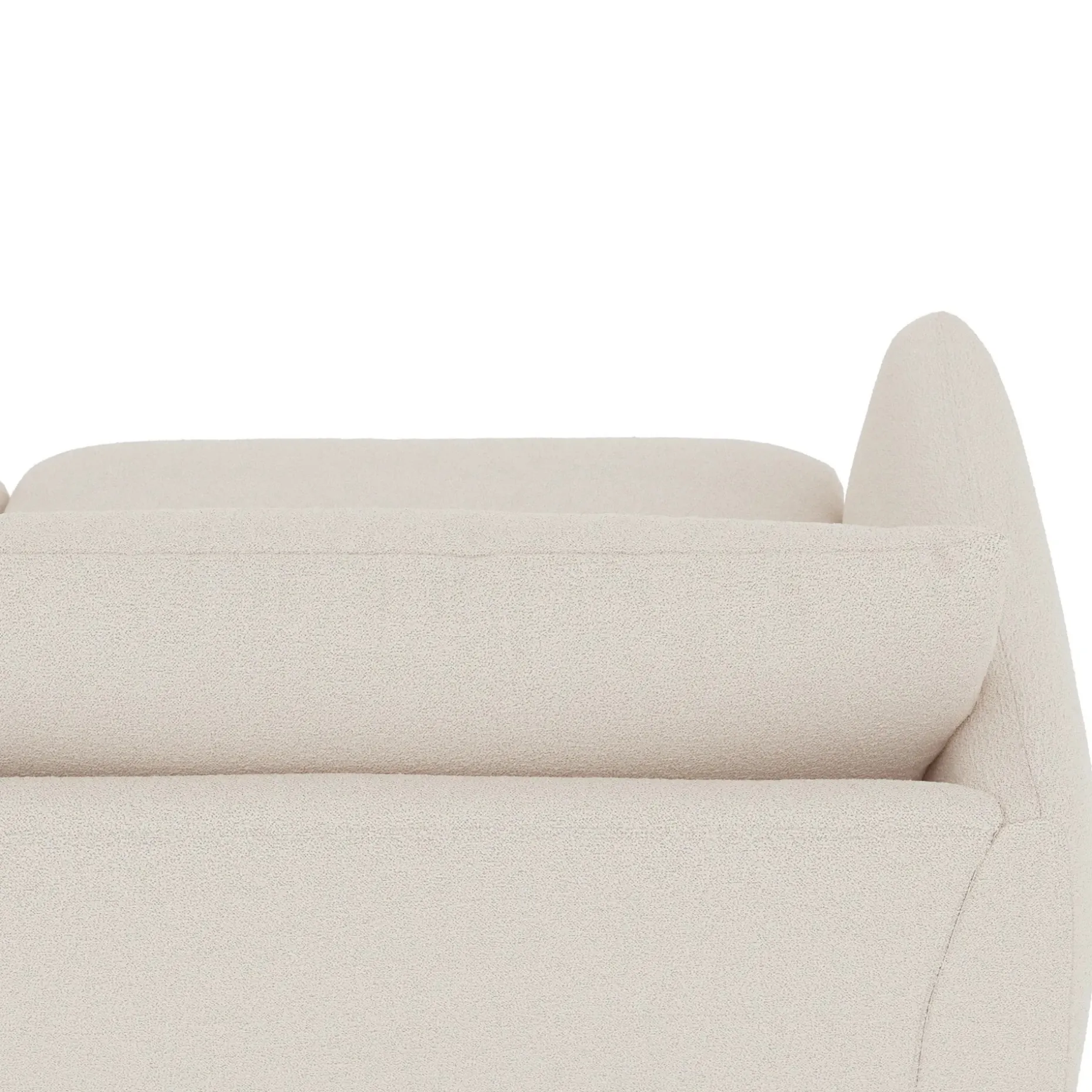 Leigh 92" Modular Sofa - Ivory Wool Bouclé