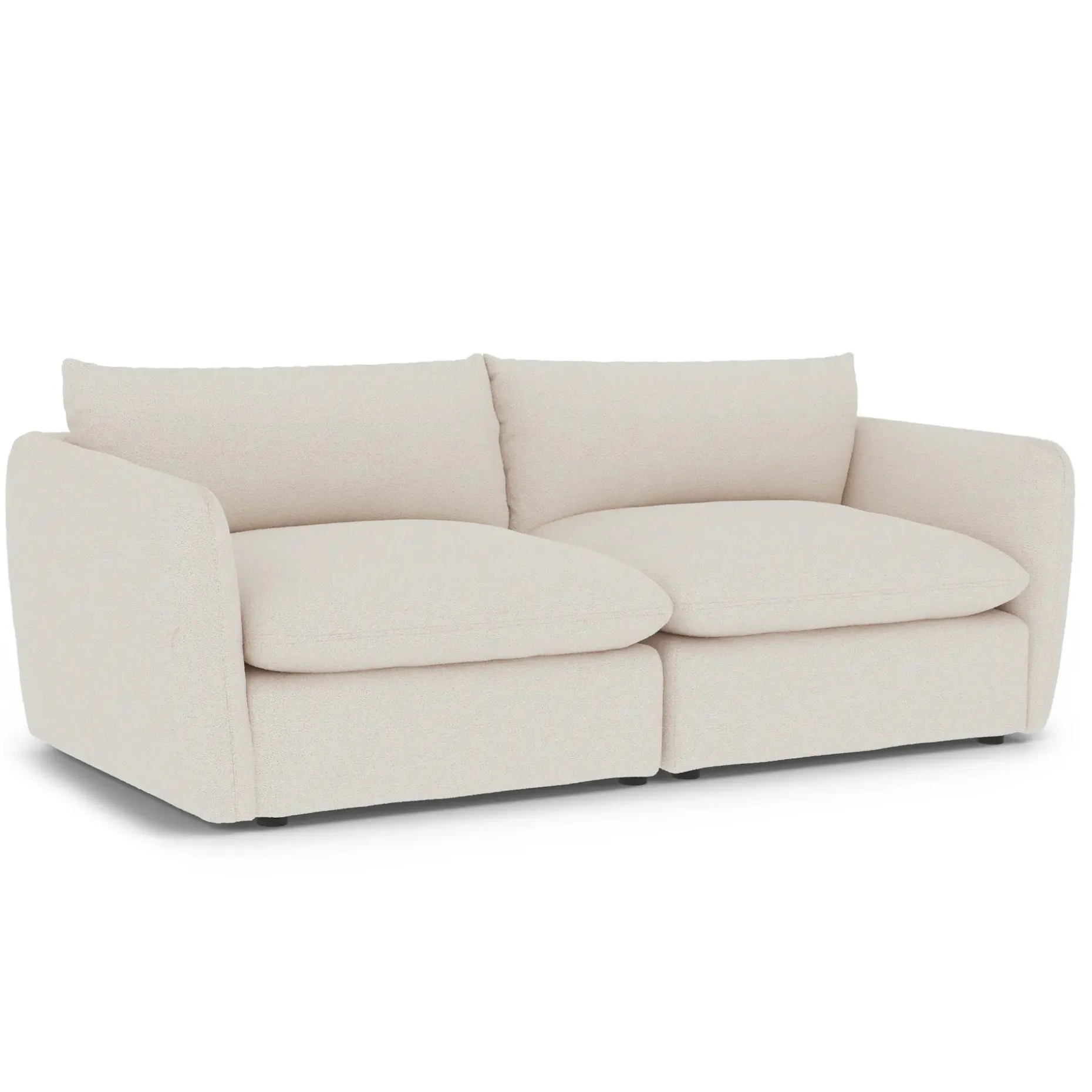 Leigh 92" Modular Sofa - Ivory Wool Bouclé