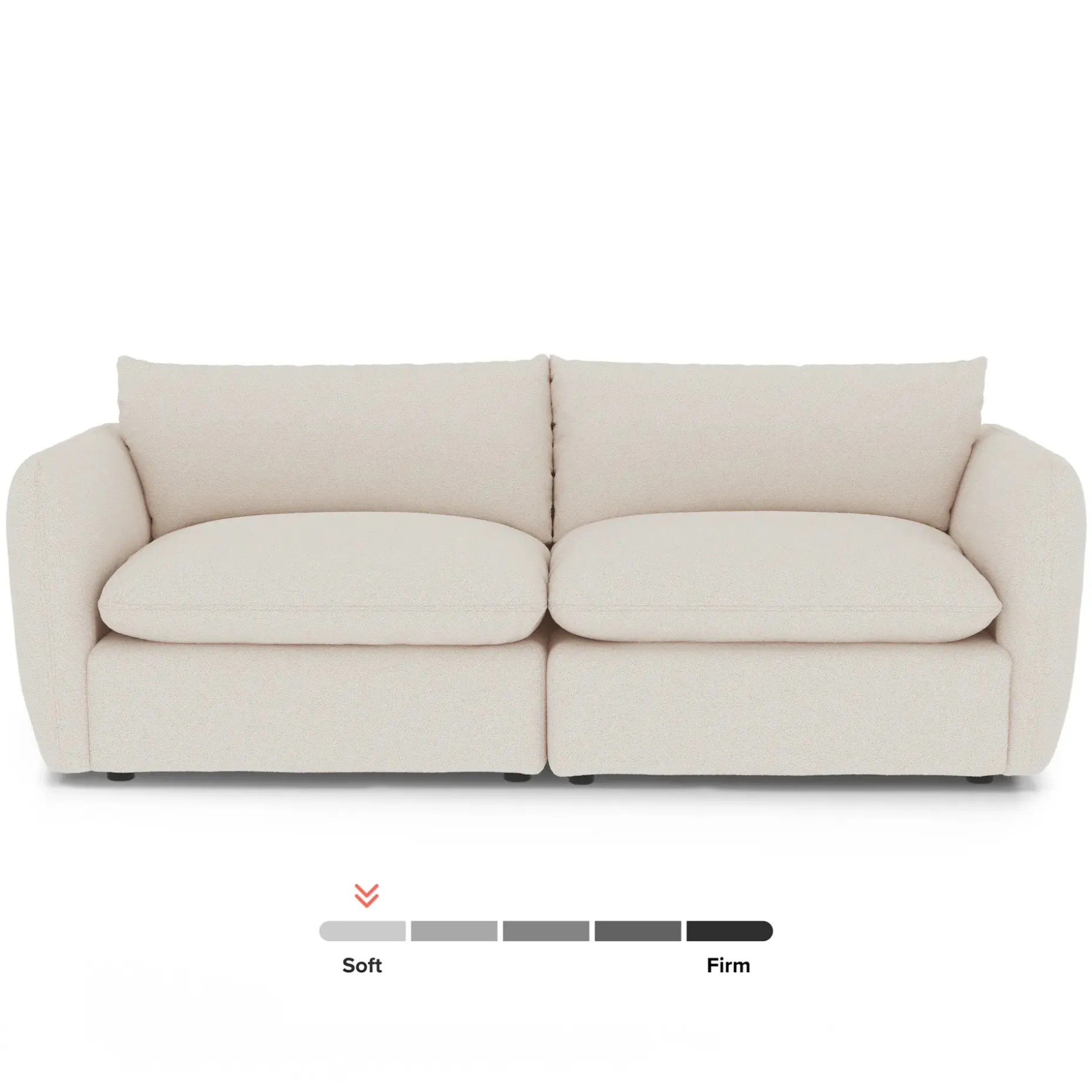 Leigh 92" Modular Sofa - Ivory Wool Bouclé
