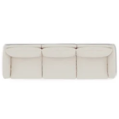Leigh 131.5" Modular Sofa - Ivory Wool Bouclé