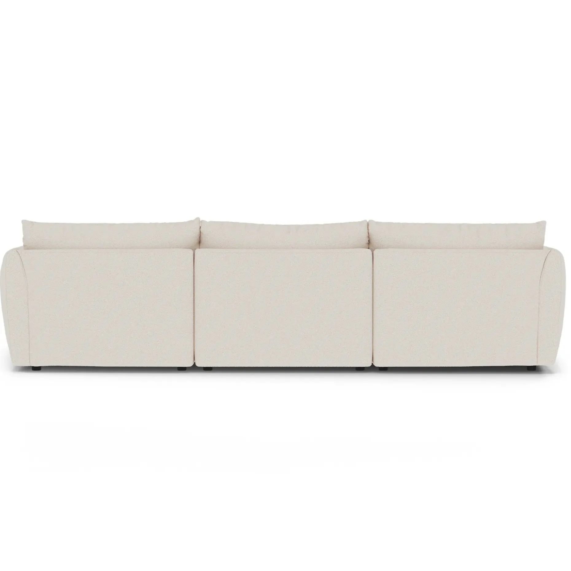Leigh 131.5" Modular Sofa - Ivory Wool Bouclé