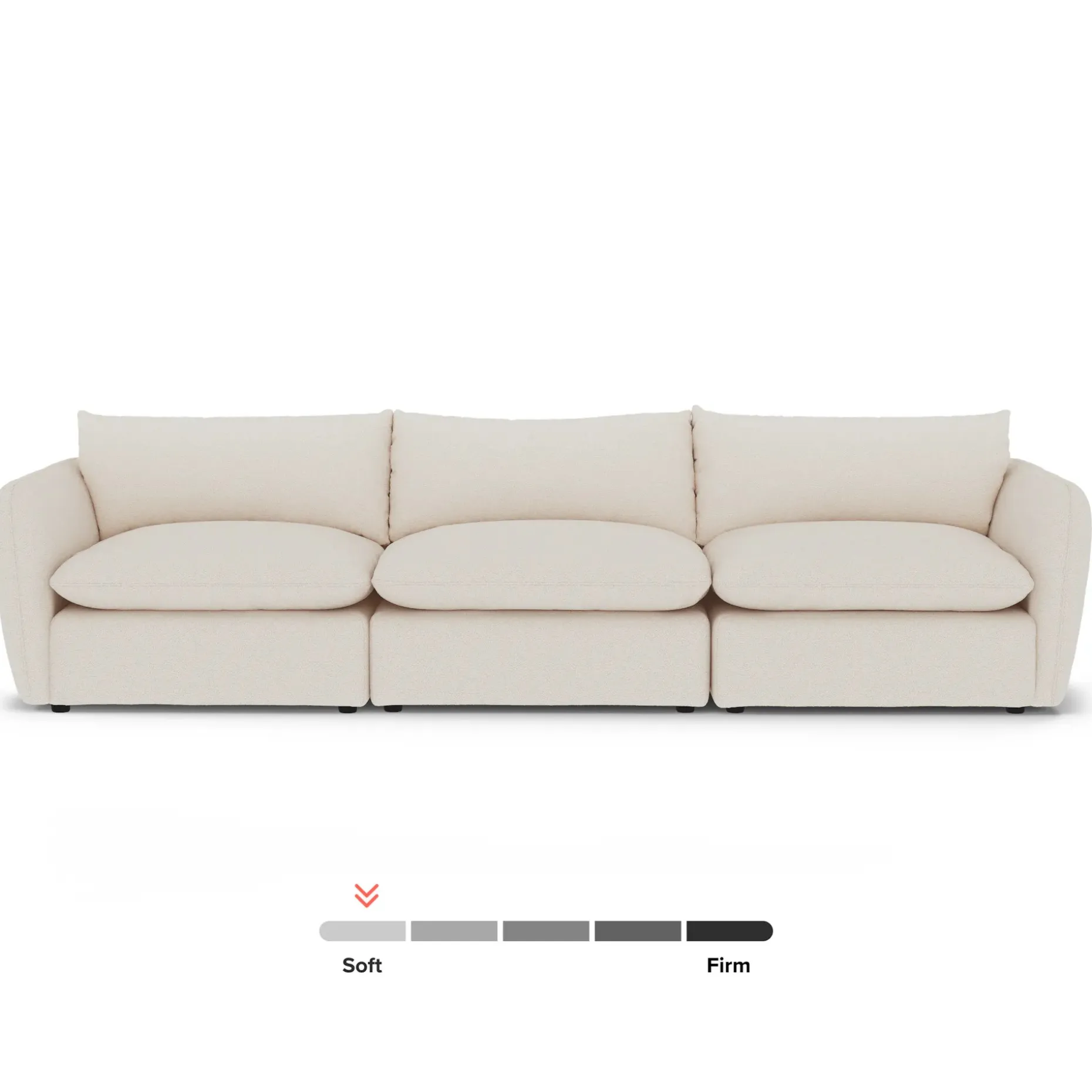 Leigh 131.5" Modular Sofa - Ivory Wool Bouclé