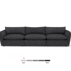 Leigh 131.5" Modular Sofa - Napa Charcoal