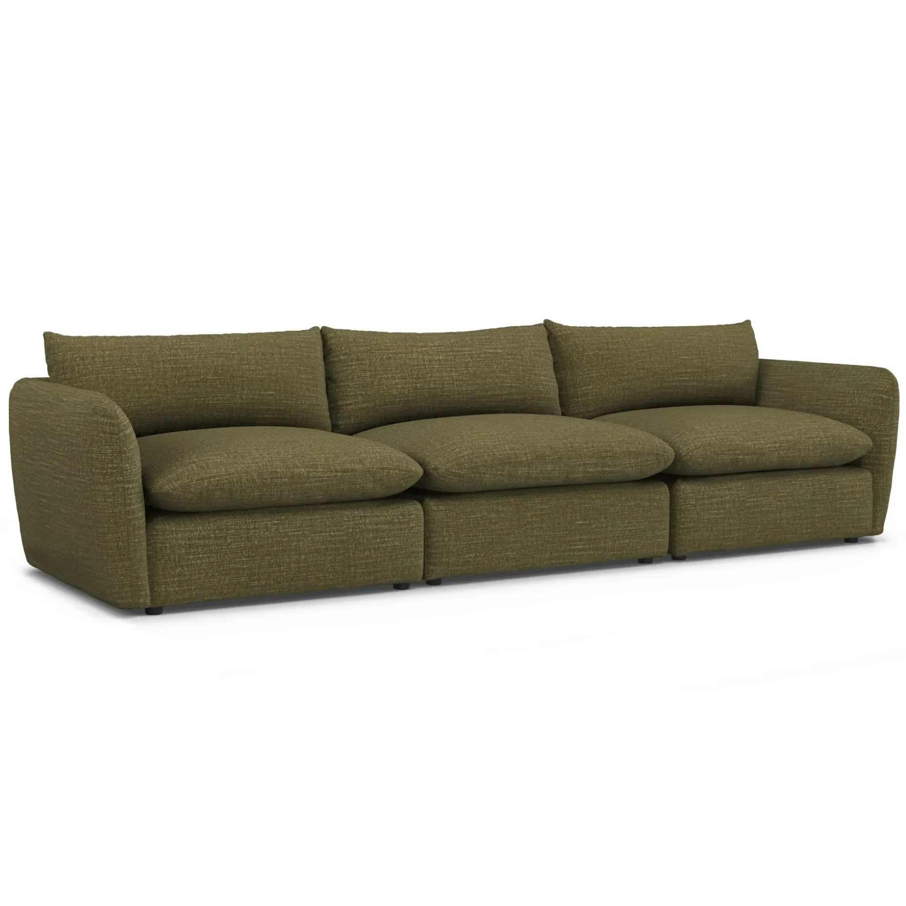 Leigh 131.5" Modular Sofa - Napa Moss