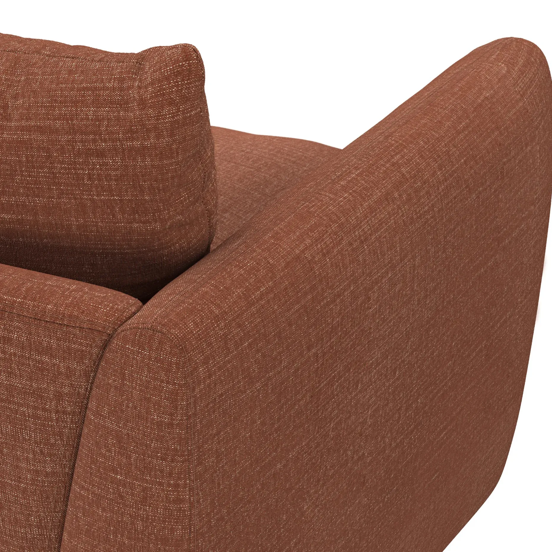 Leigh 92" Modular Sofa - Napa Rust