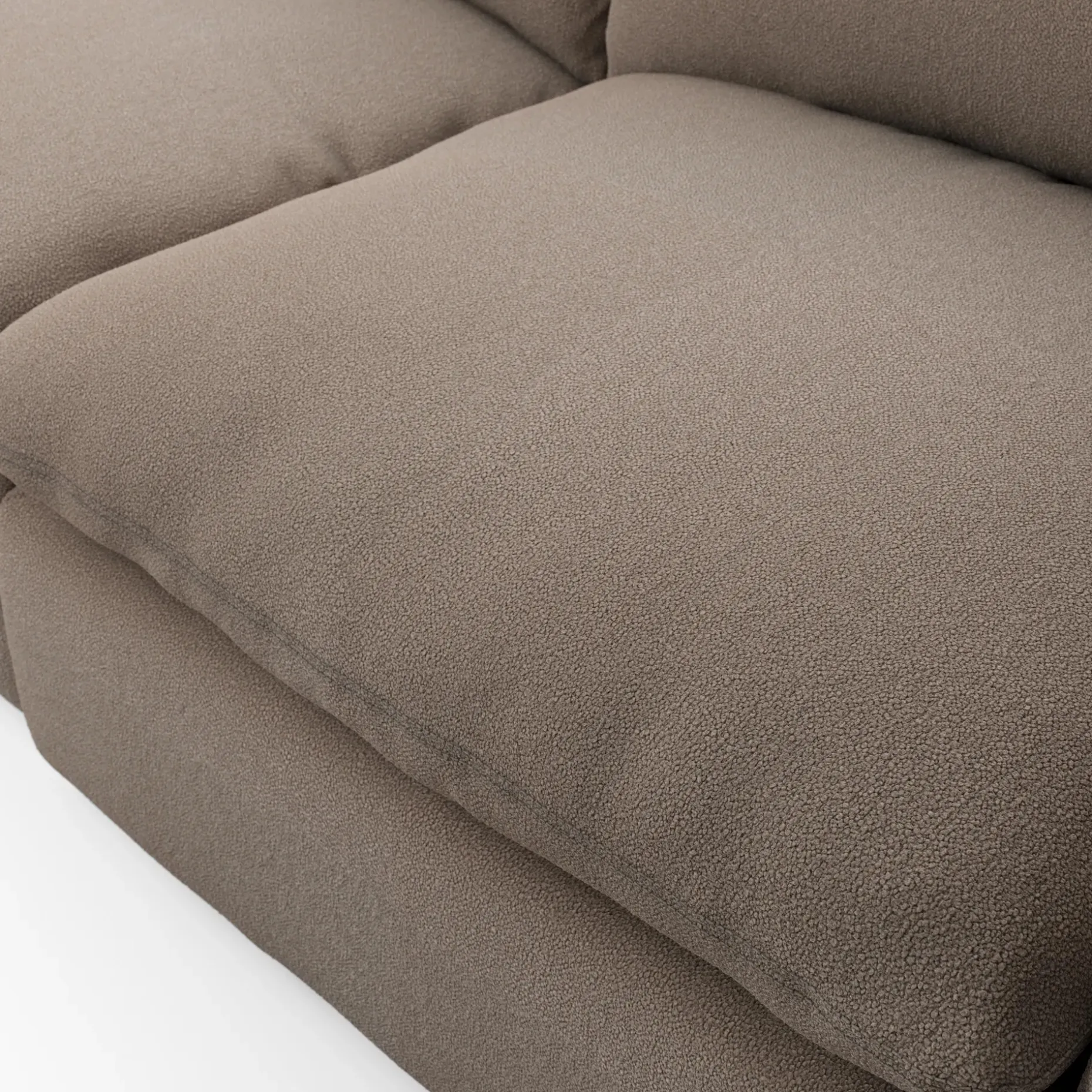 Leigh 92" Modular Sofa - Sandstone Wool Bouclé