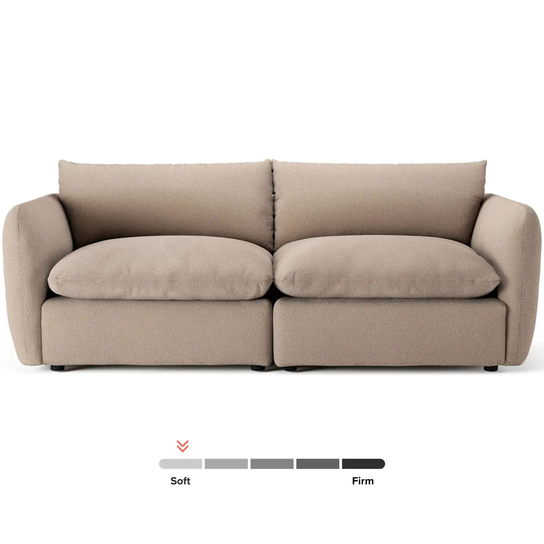 Leigh 92" Modular Sofa - Sandstone Wool Bouclé