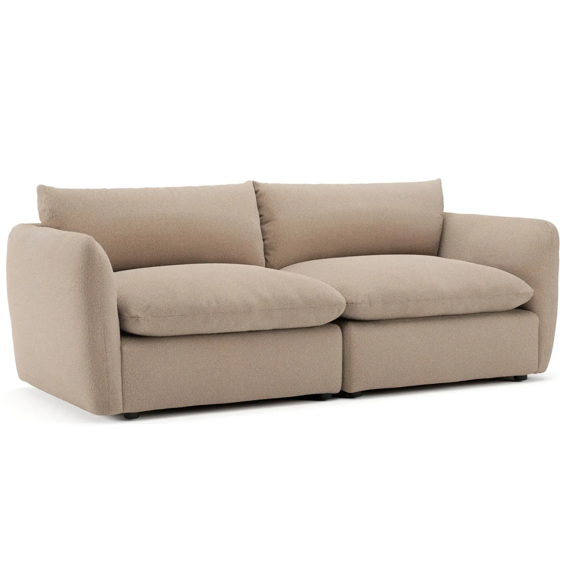 Leigh 92" Modular Sofa - Sandstone Wool Bouclé