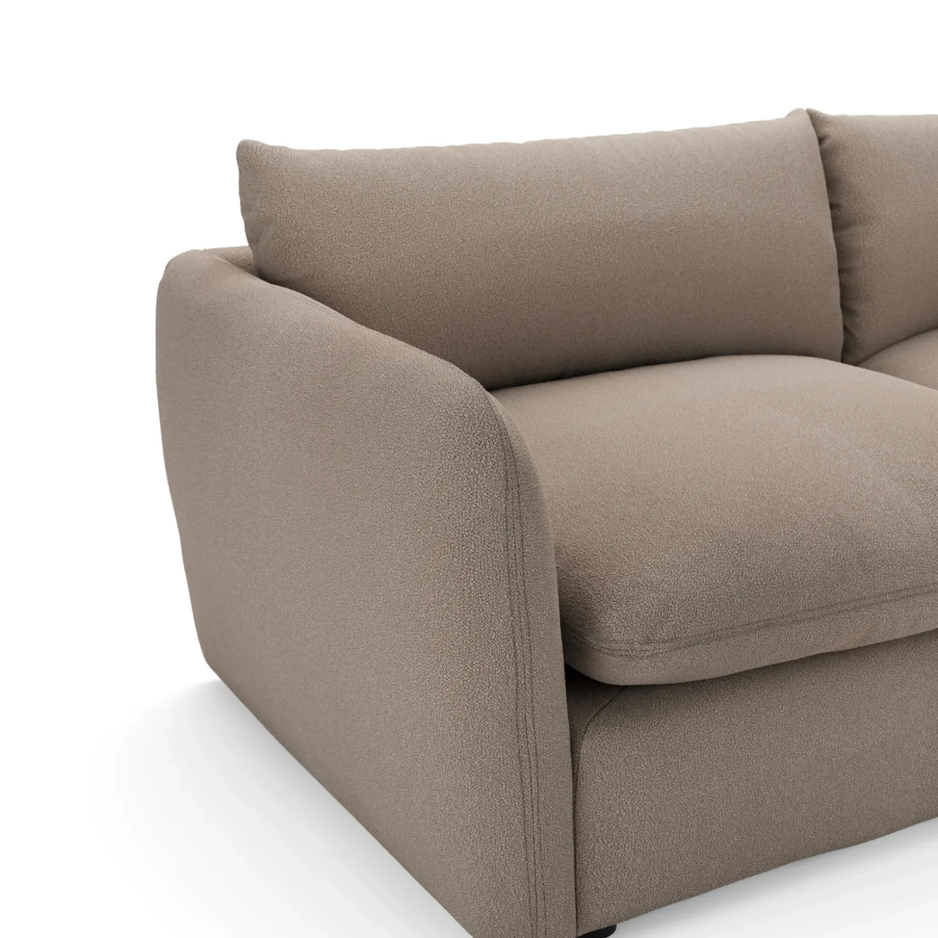 Leigh 92" Modular Sofa - Sandstone Wool Bouclé