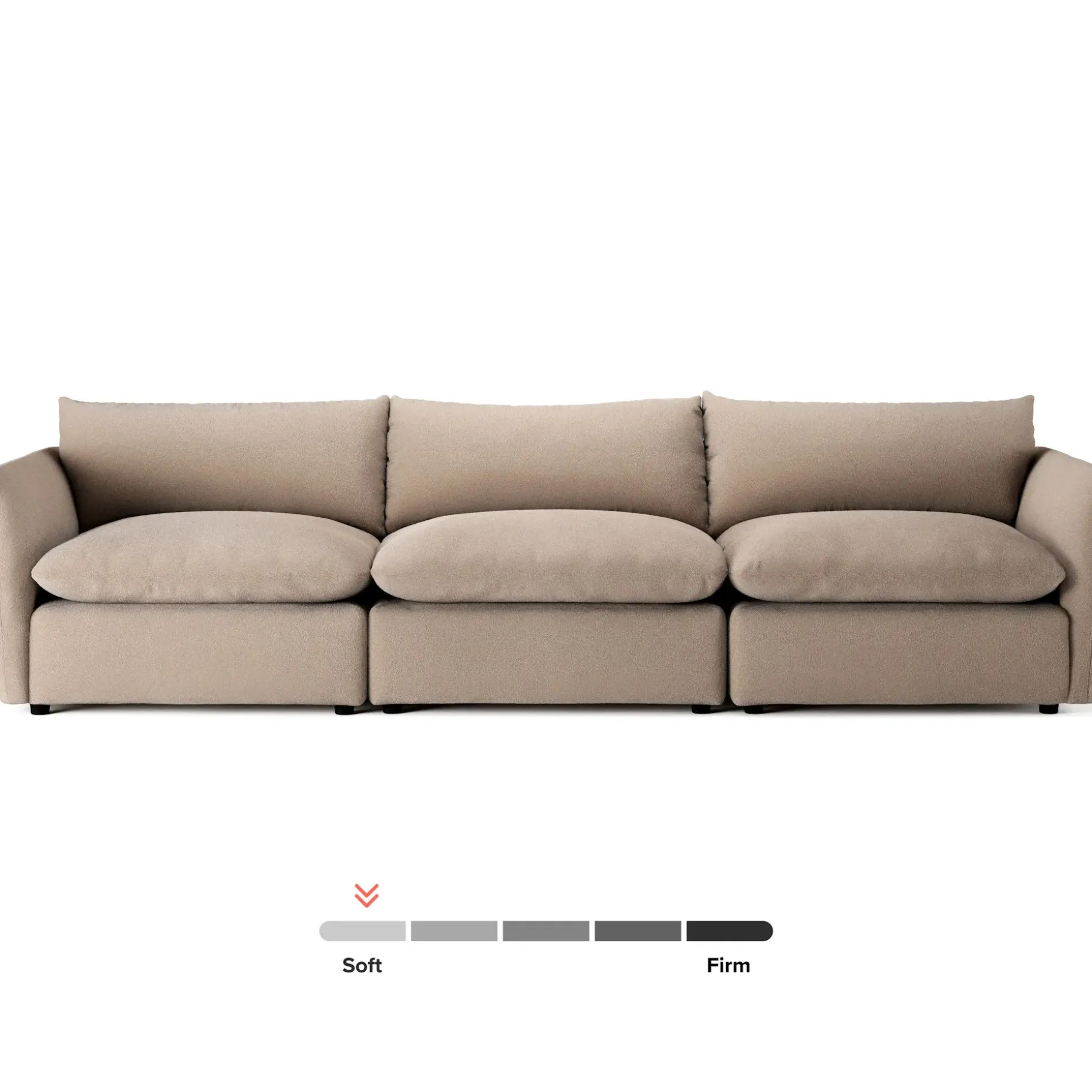 Leigh 131.5" Modular Sofa - Sandstone Wool Bouclé