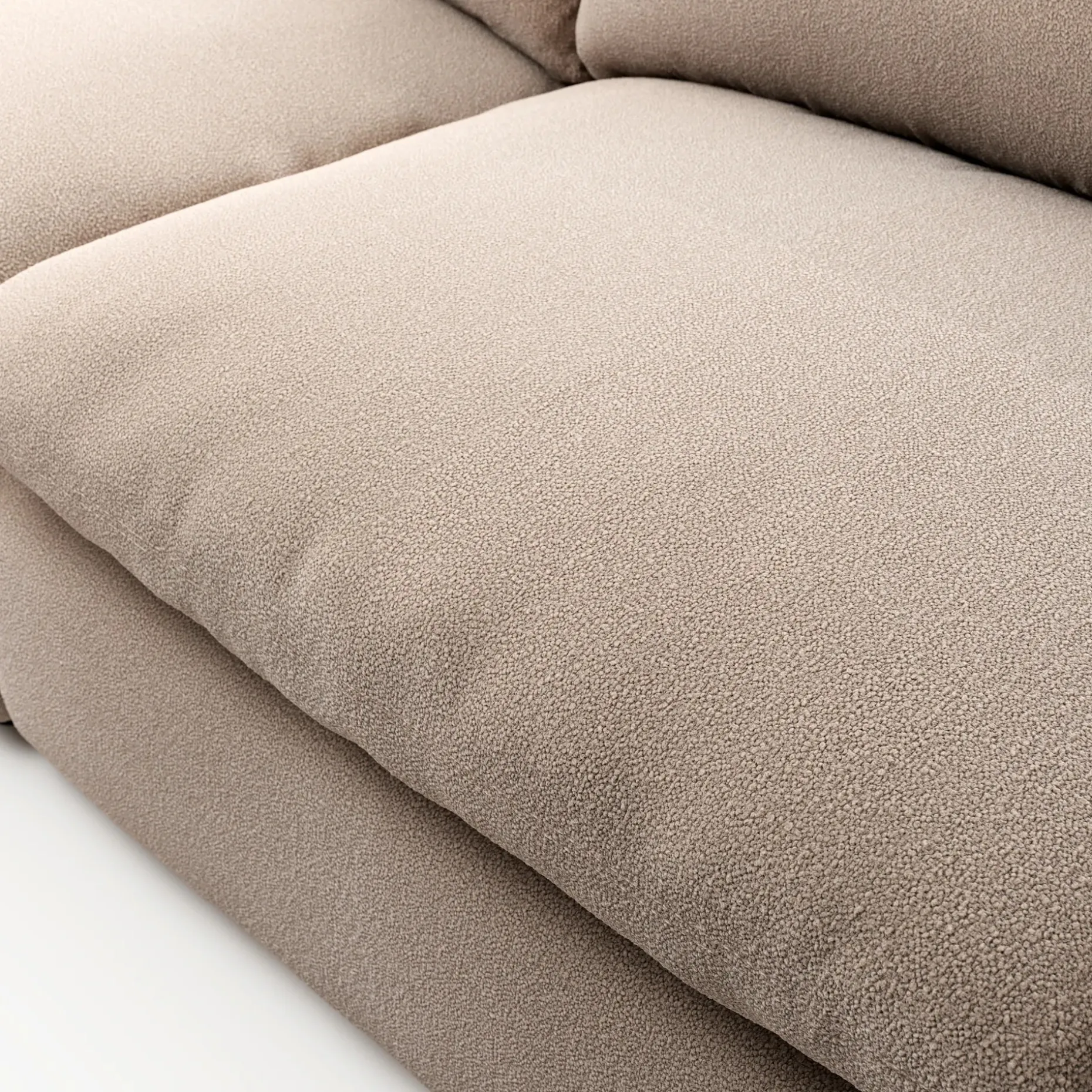 Leigh 131.5" Modular Sofa - Sandstone Wool Bouclé