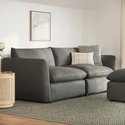 Leigh 92" Modular Sofa - Silver Gray
