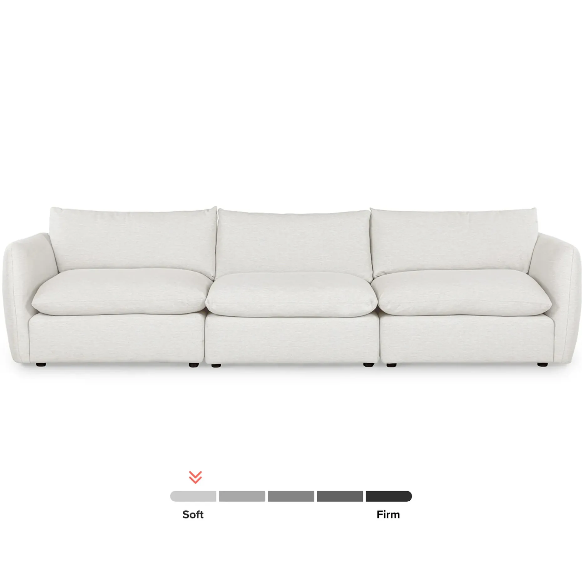 Leigh 131.5" Modular Sofa - Silver Ivory