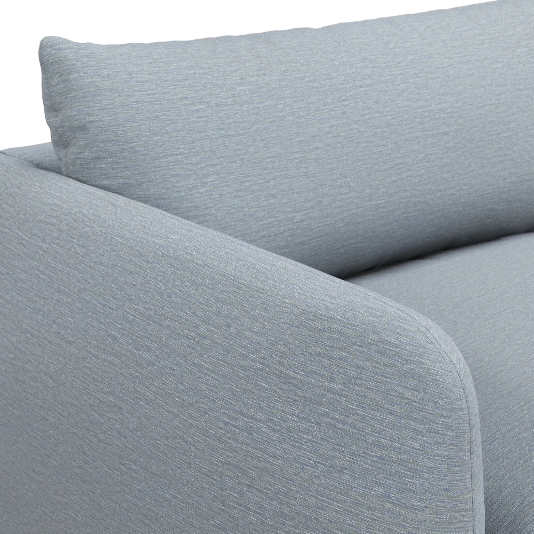 Leigh 92" Modular Sofa - Silver Light Blue