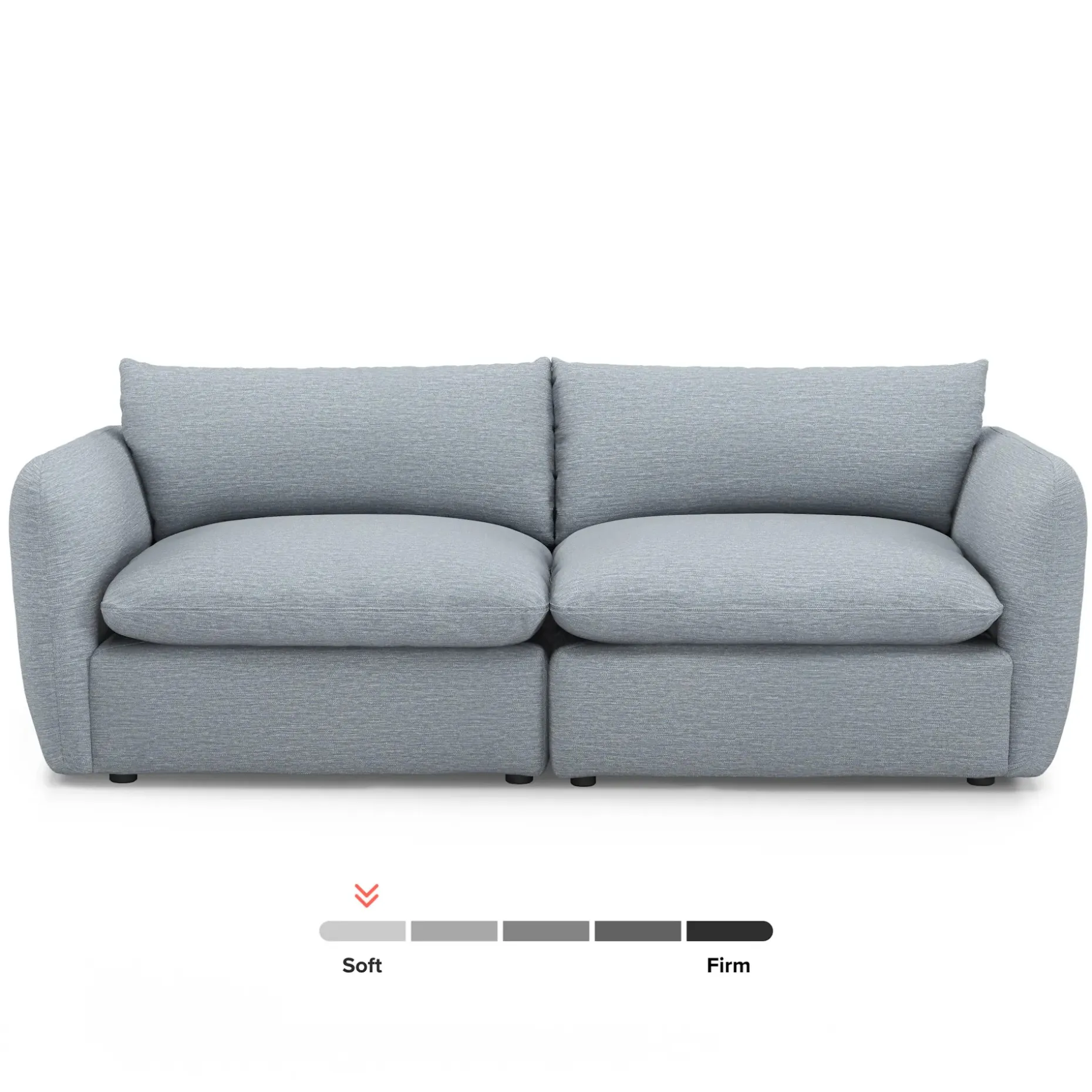 Leigh 92" Modular Sofa - Silver Light Blue