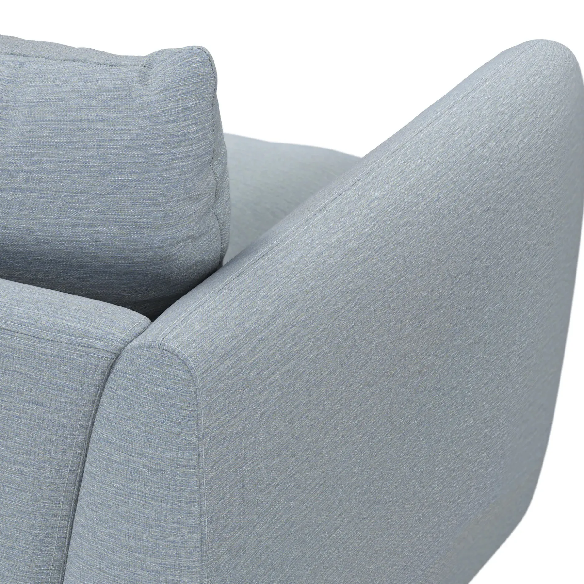 Leigh 131.5" Modular Sofa - Silver Light Blue
