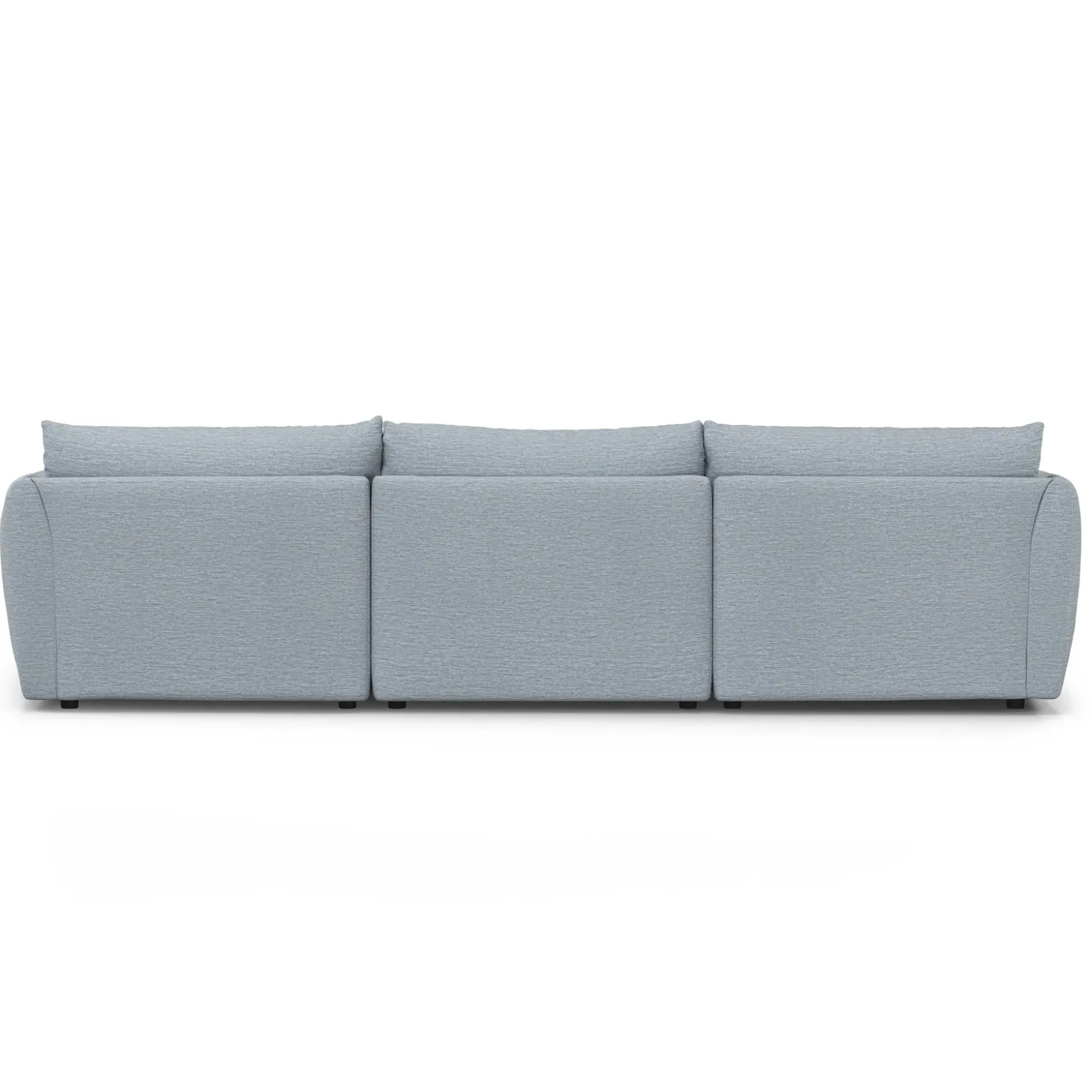 Leigh 131.5" Modular Sofa - Silver Light Blue