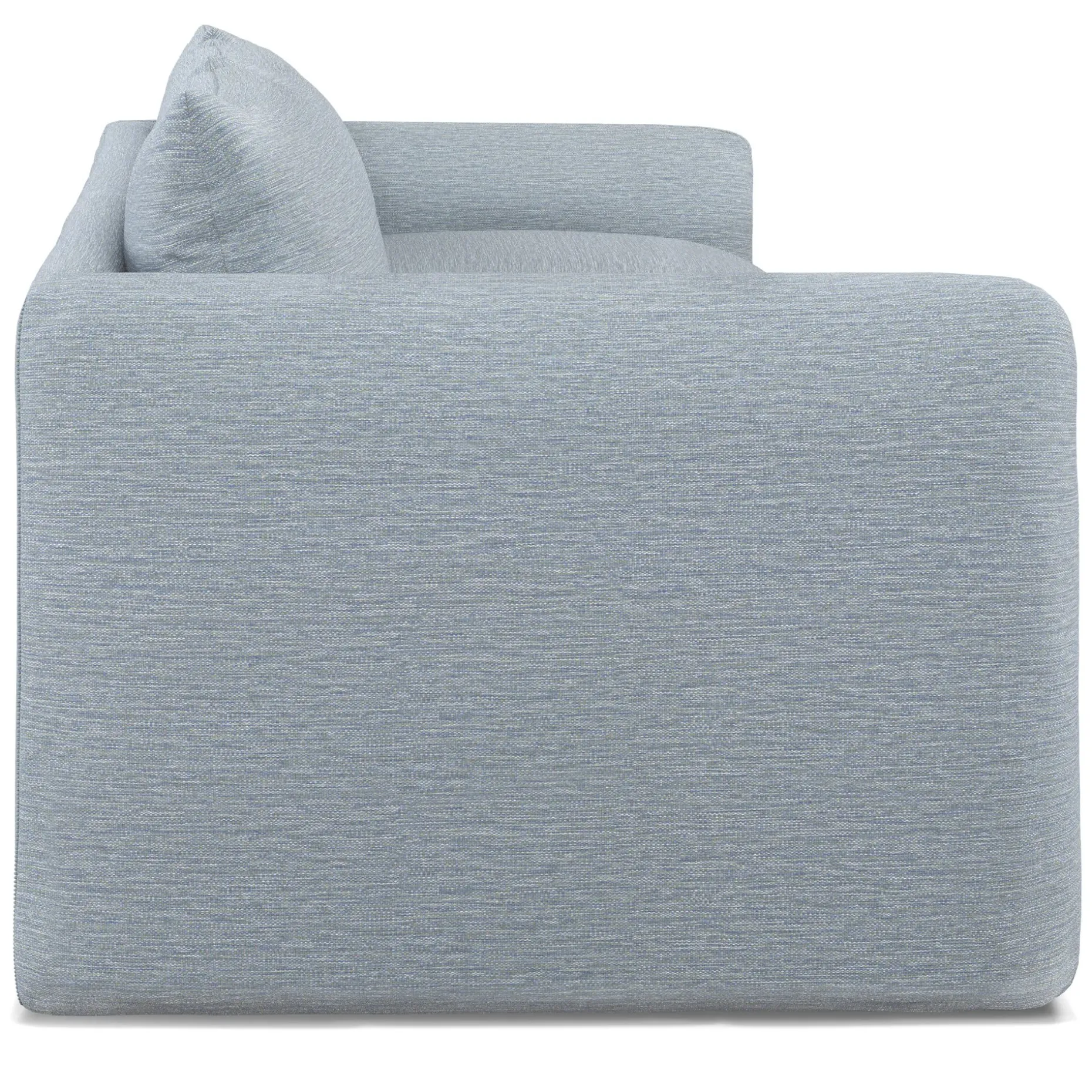 Leigh 131.5" Modular Sofa - Silver Light Blue