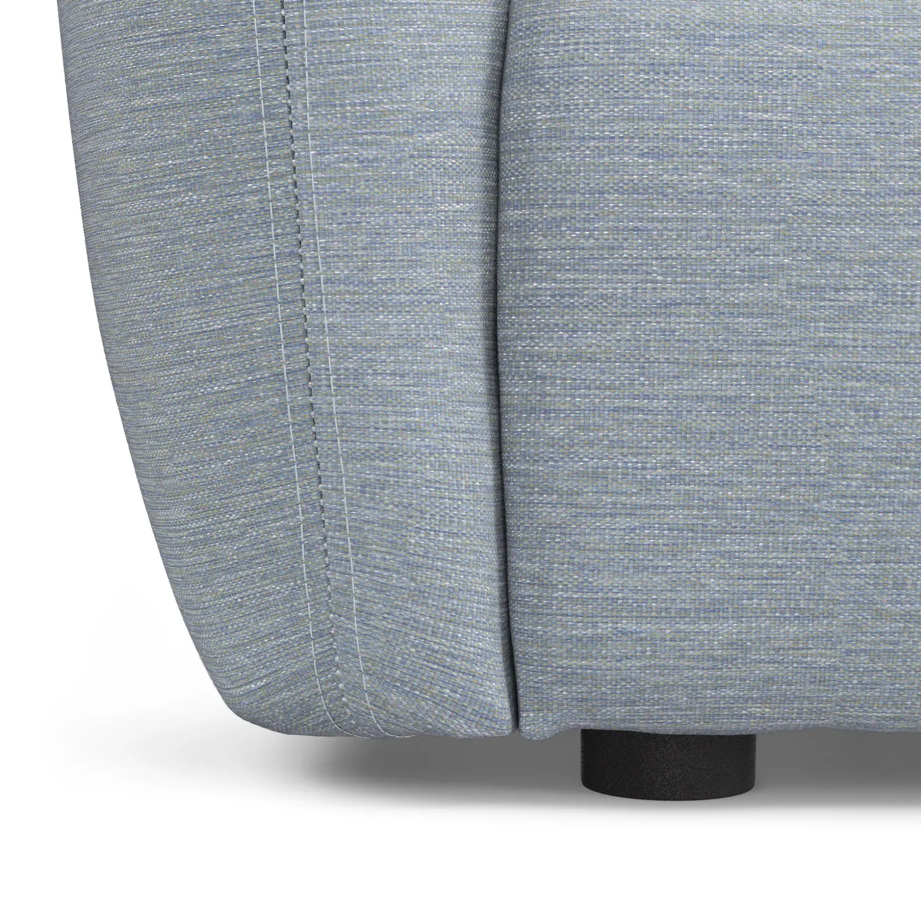 Leigh 131.5" Modular Sofa - Silver Light Blue