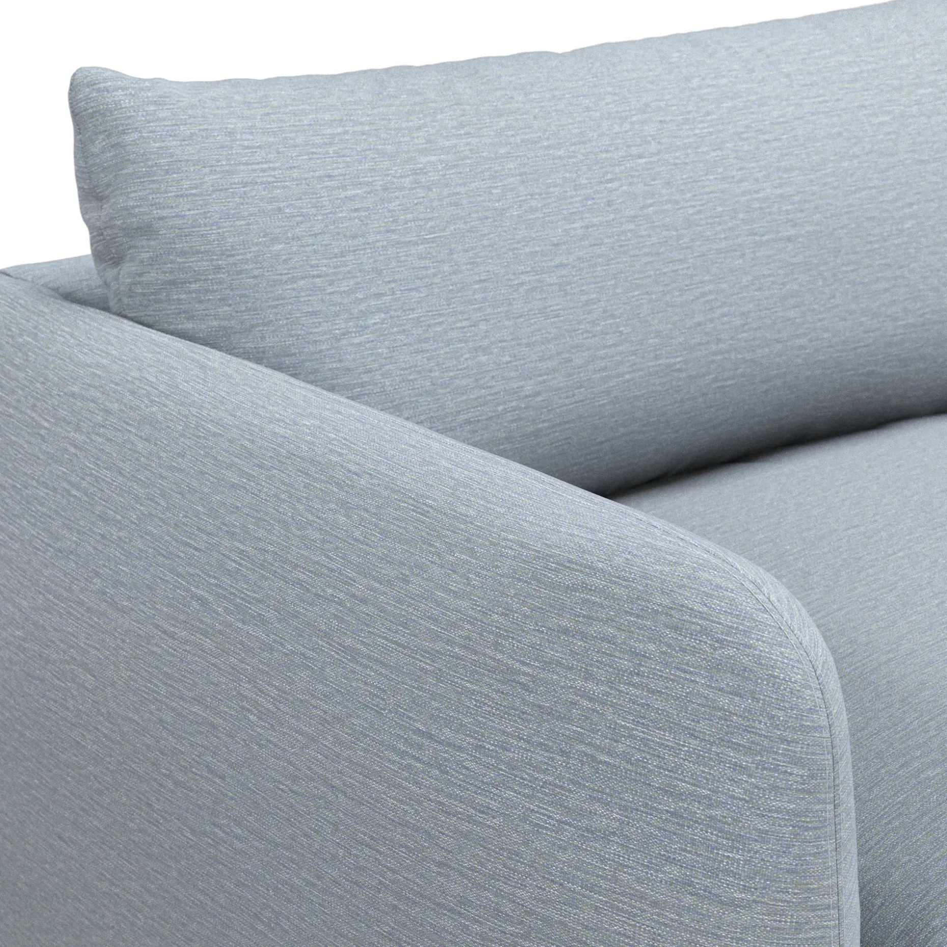 Leigh 131.5" Modular Sofa - Silver Light Blue