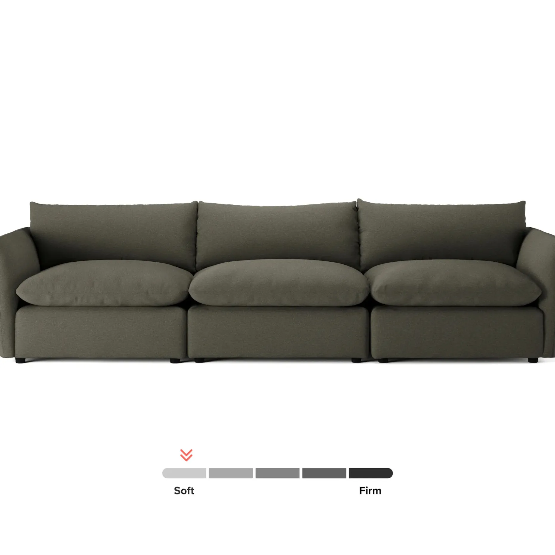 Leigh 131.5" Modular Sofa - Silver Moss