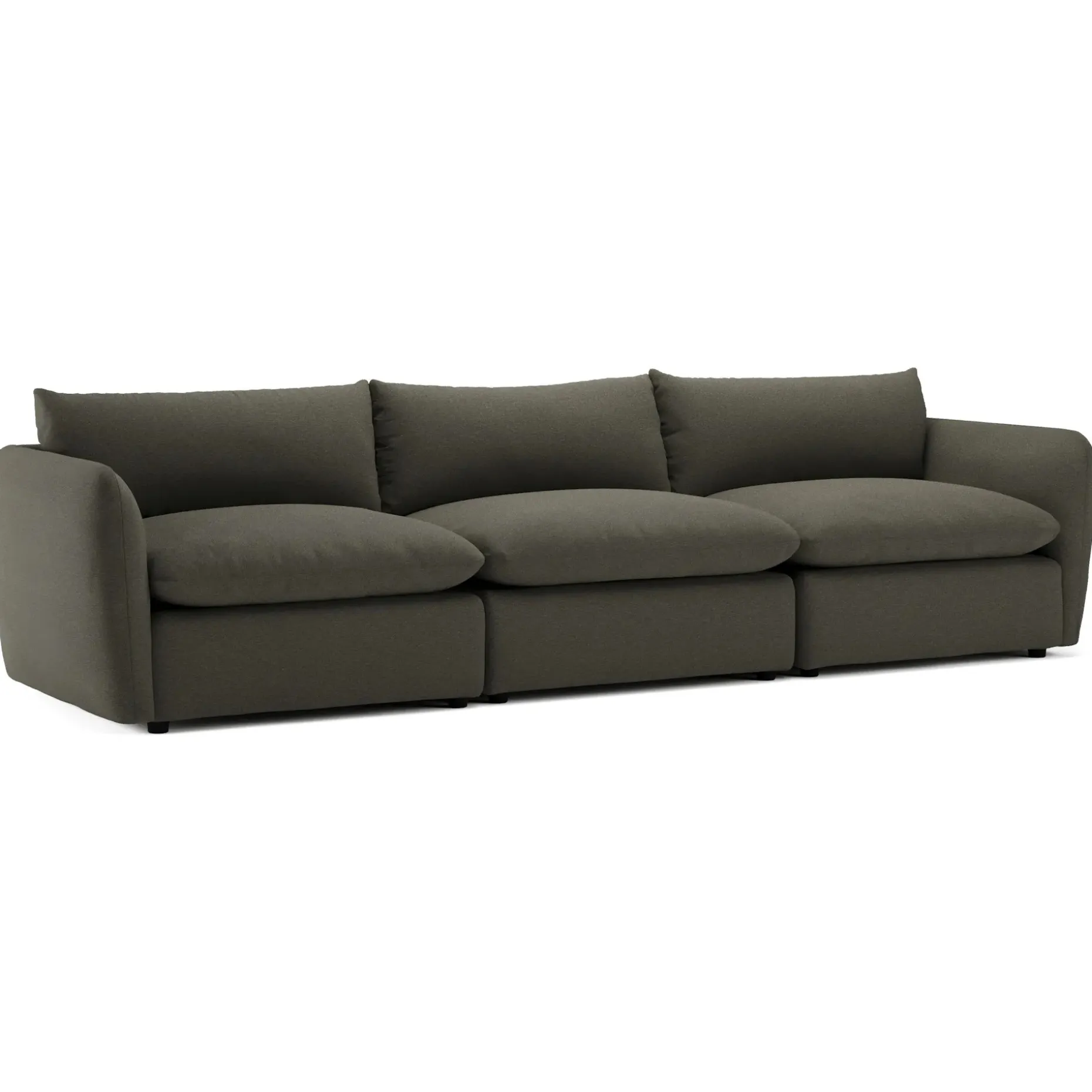Leigh 131.5" Modular Sofa - Silver Moss