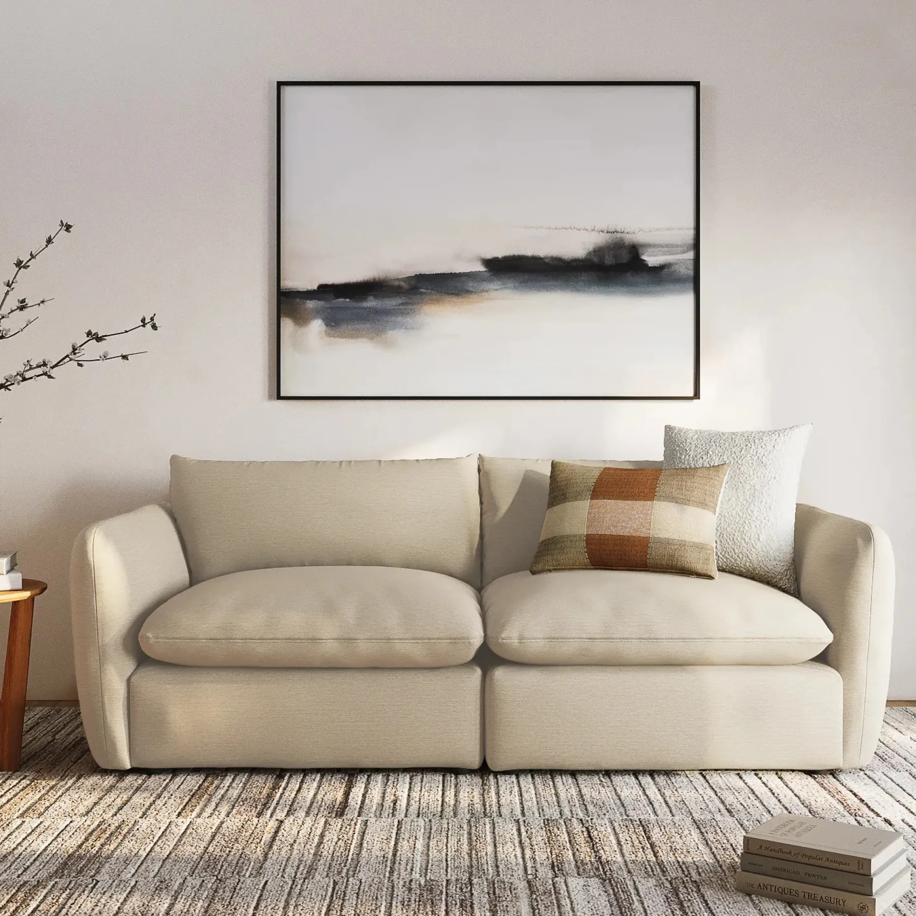 Leigh 92" Modular Sofa - Silver Taupe