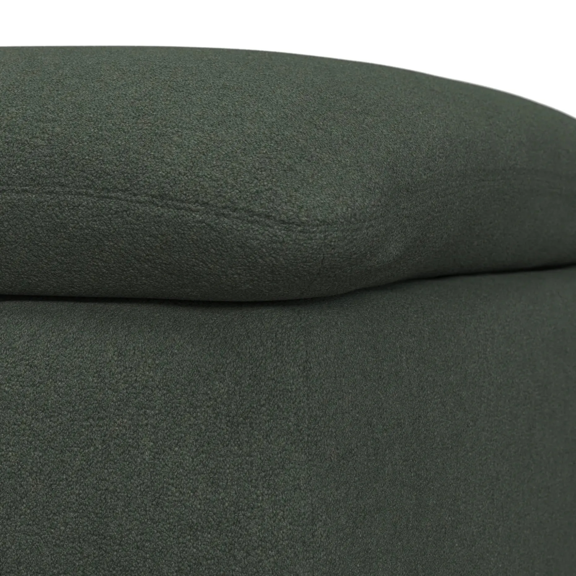 Leigh 41" Ottoman - Green Wool Bouclé