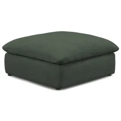 Leigh 41" Ottoman - Green Wool Bouclé