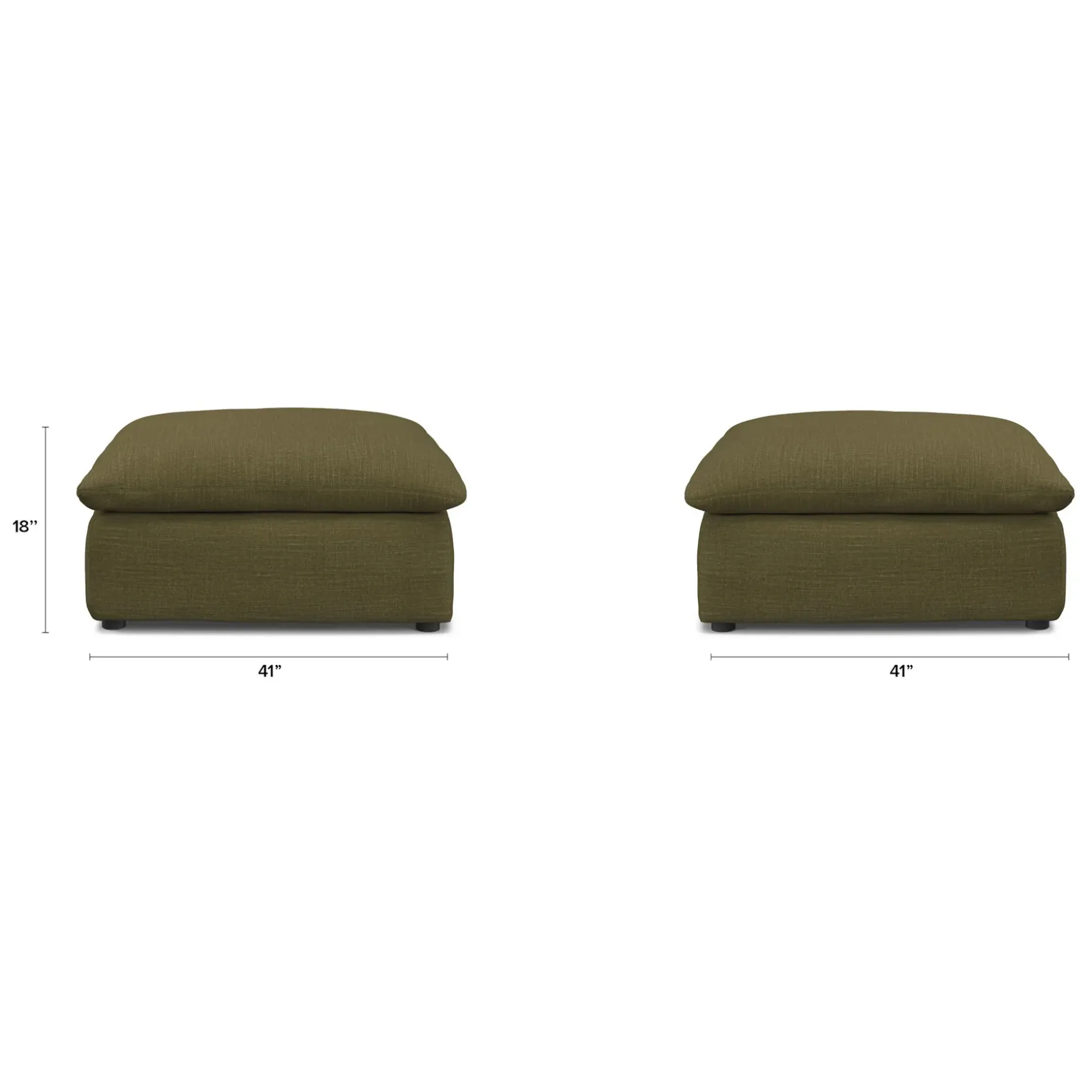 Leigh 41" Ottoman - Napa Moss