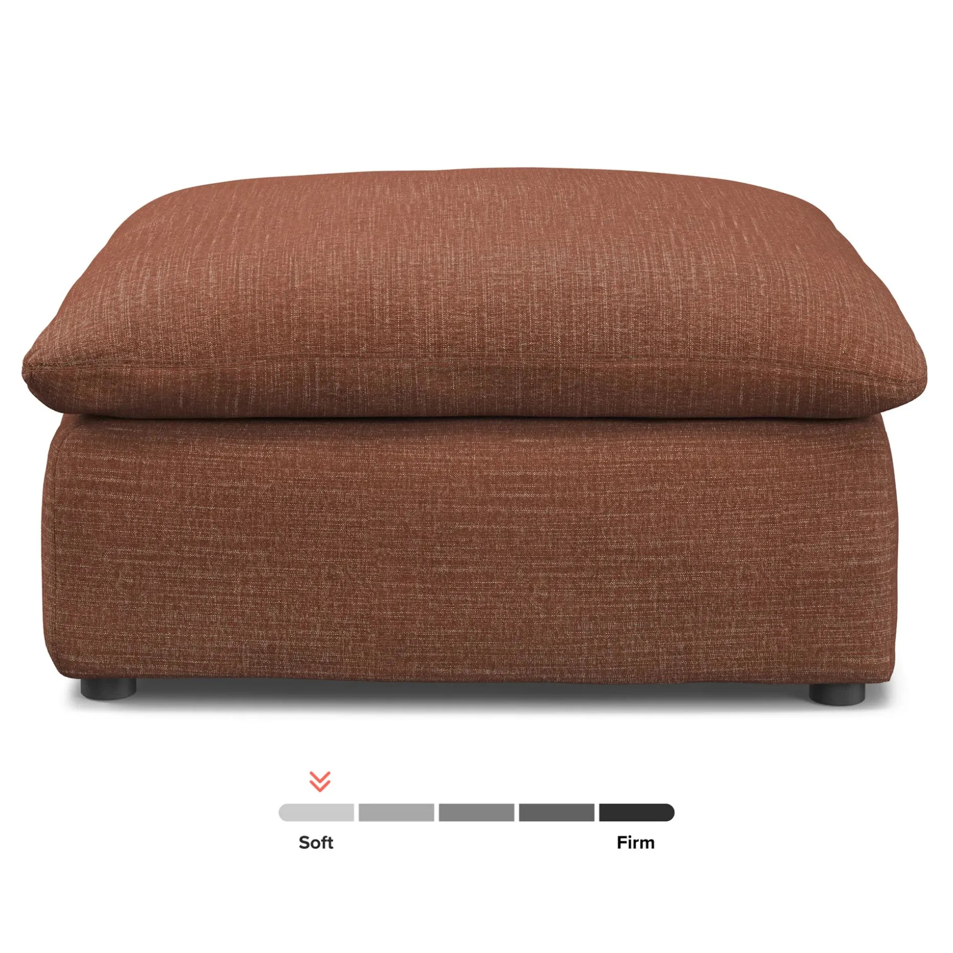 Leigh 41" Ottoman - Napa Rust