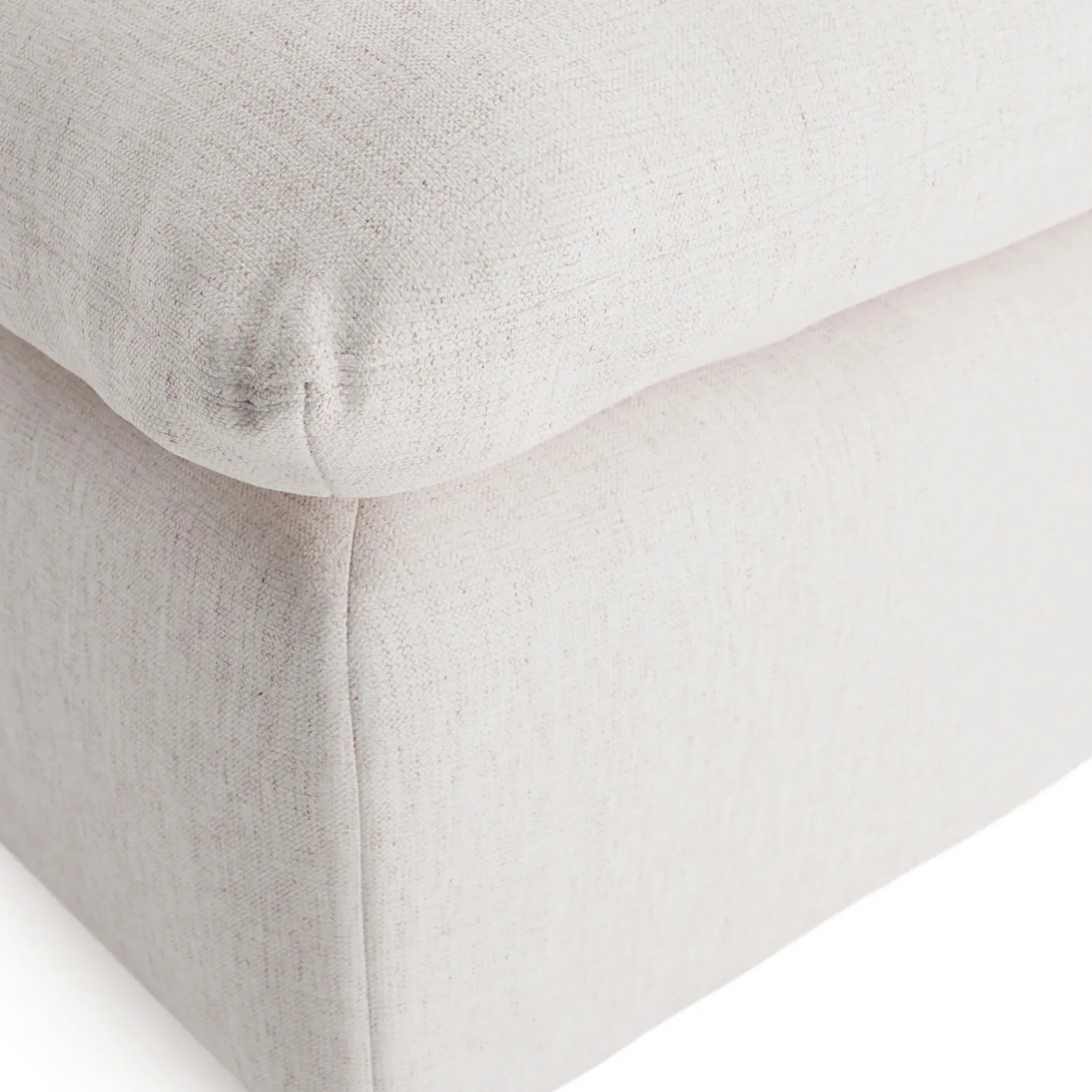 Leigh 41" Ottoman - Napa White