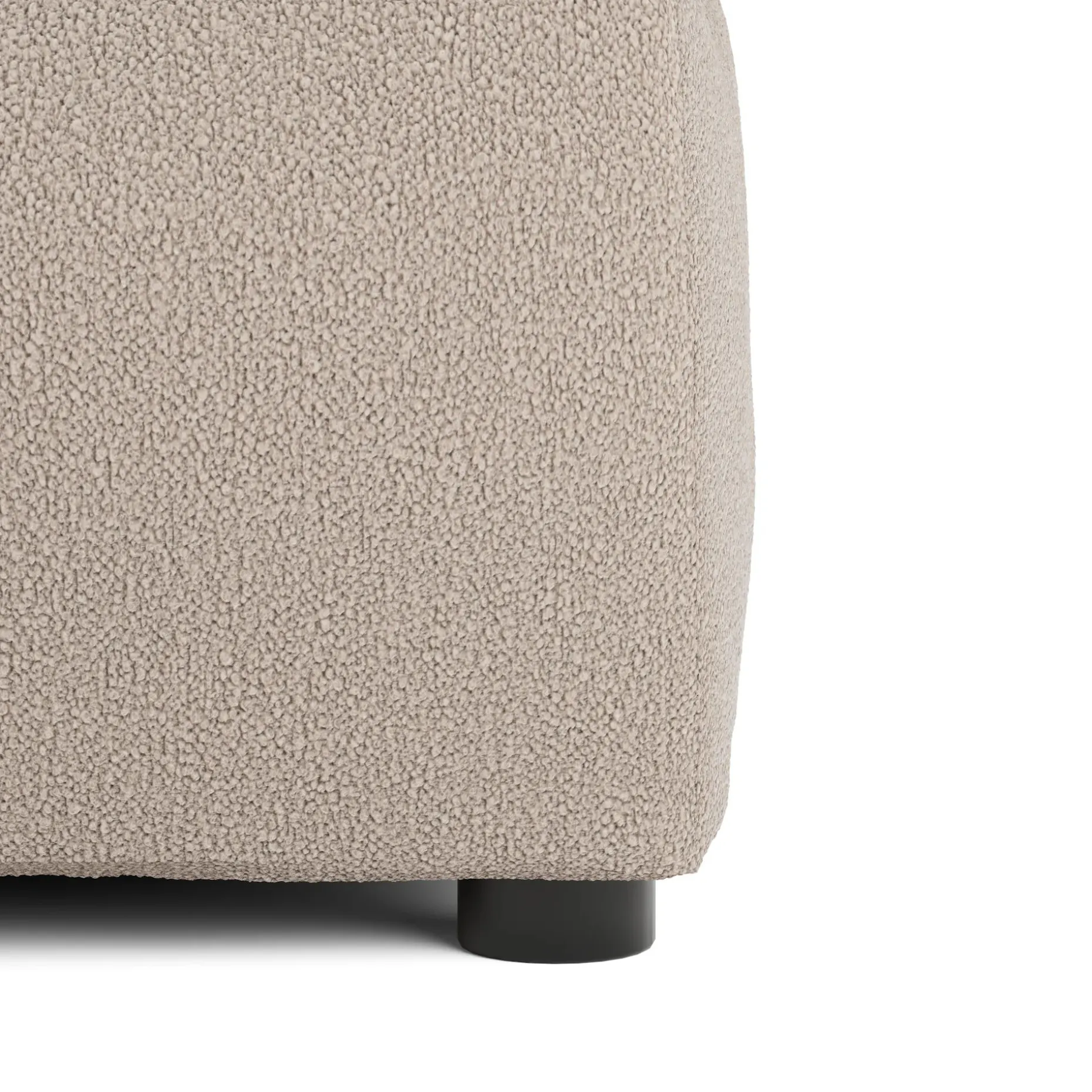 Leigh 41" Ottoman - Sandstone Wool Bouclé